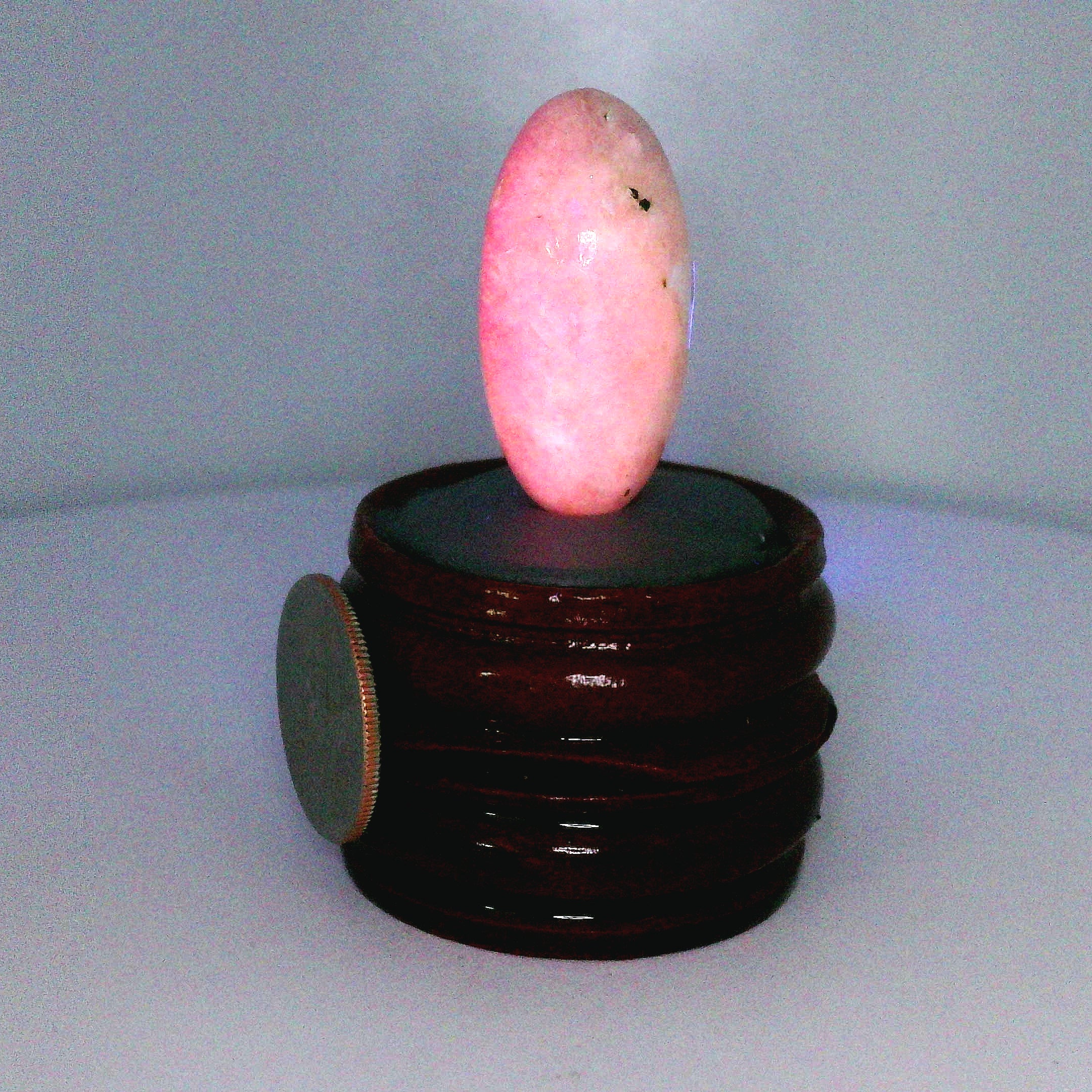 Tugtupite Lingam for Joy, Manifestation, Romance, Relationship Healing and Good Luck
