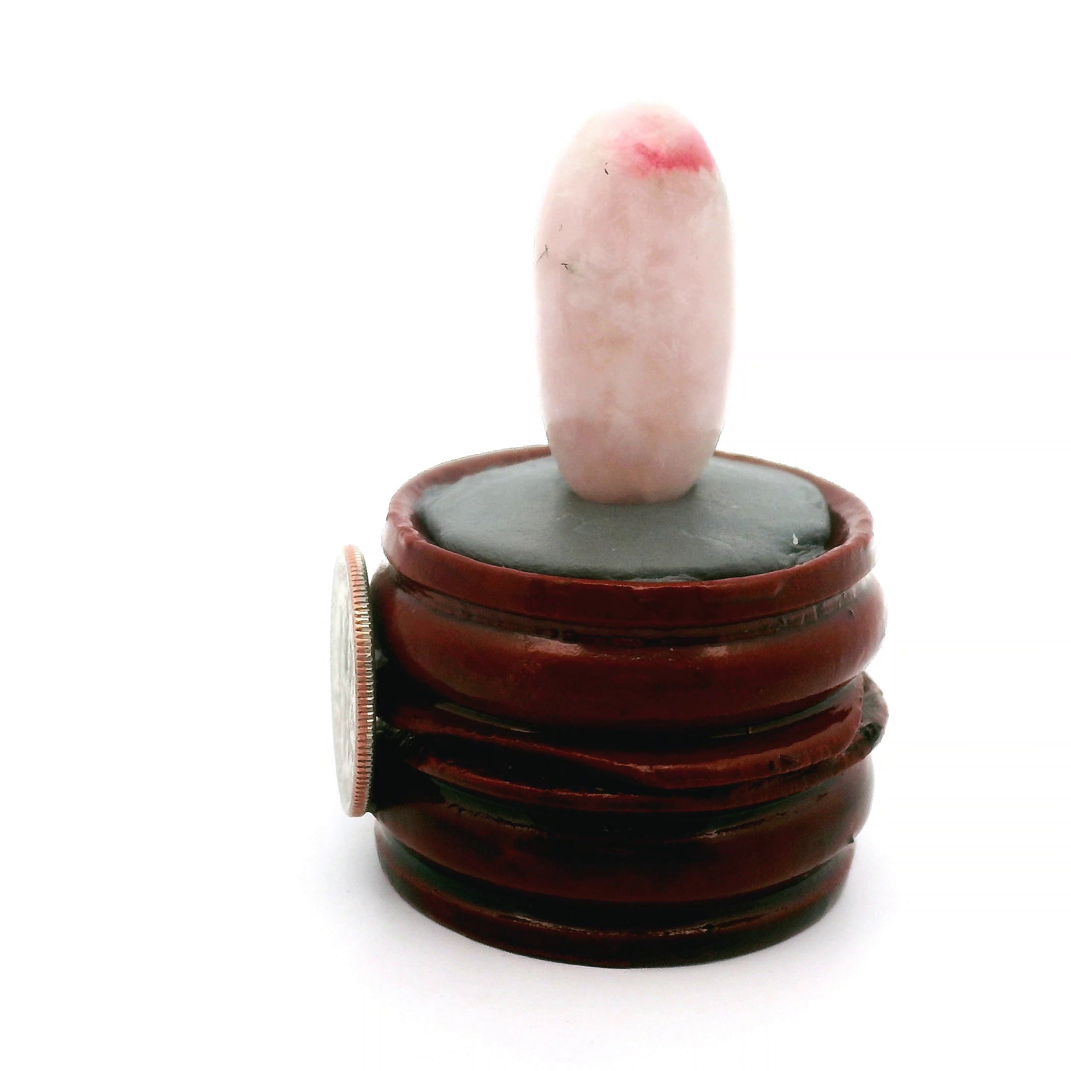 Tugtupite Lingam for Joy, Manifestation, Romance, Relationship Healing and Good Luck