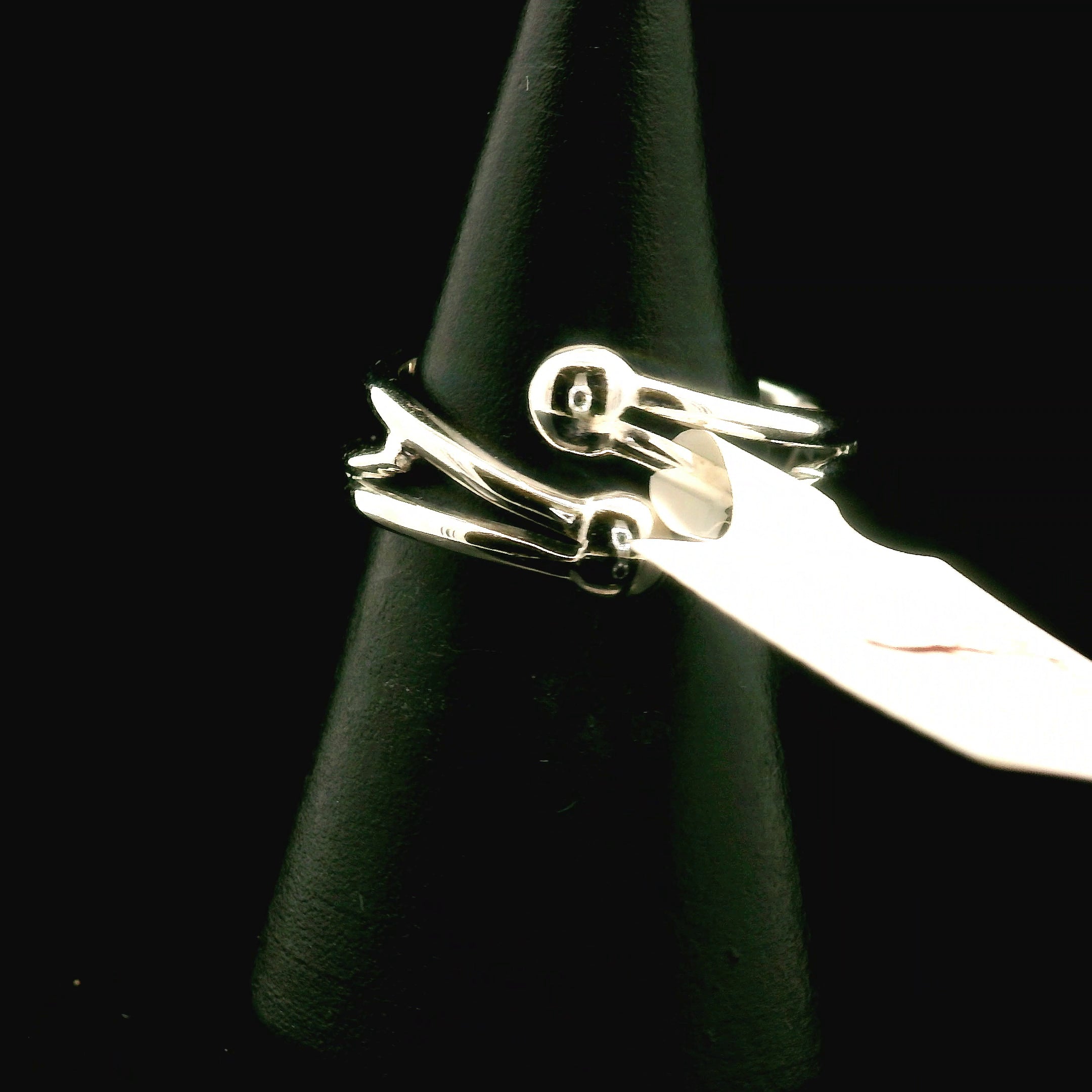 Purple Spinel Midi Cuff Ring .925 Silver for Emotional Healing, Love, Loyalty & Motivation