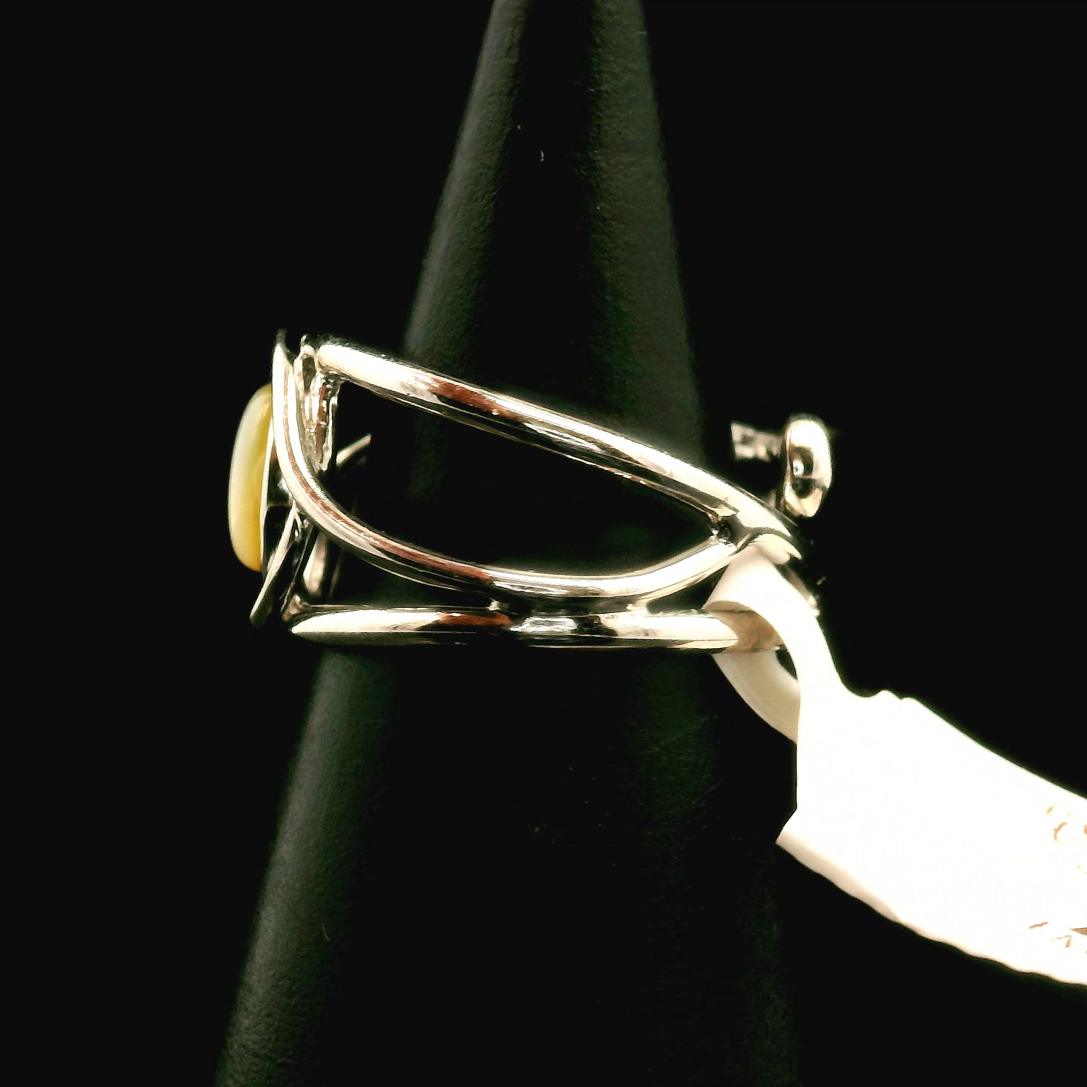 Mother of Pearl Midi Ring Cuff Adjustable Ring .925 Silver for Embracing your Feminine Power, Memory and Peace of Mind