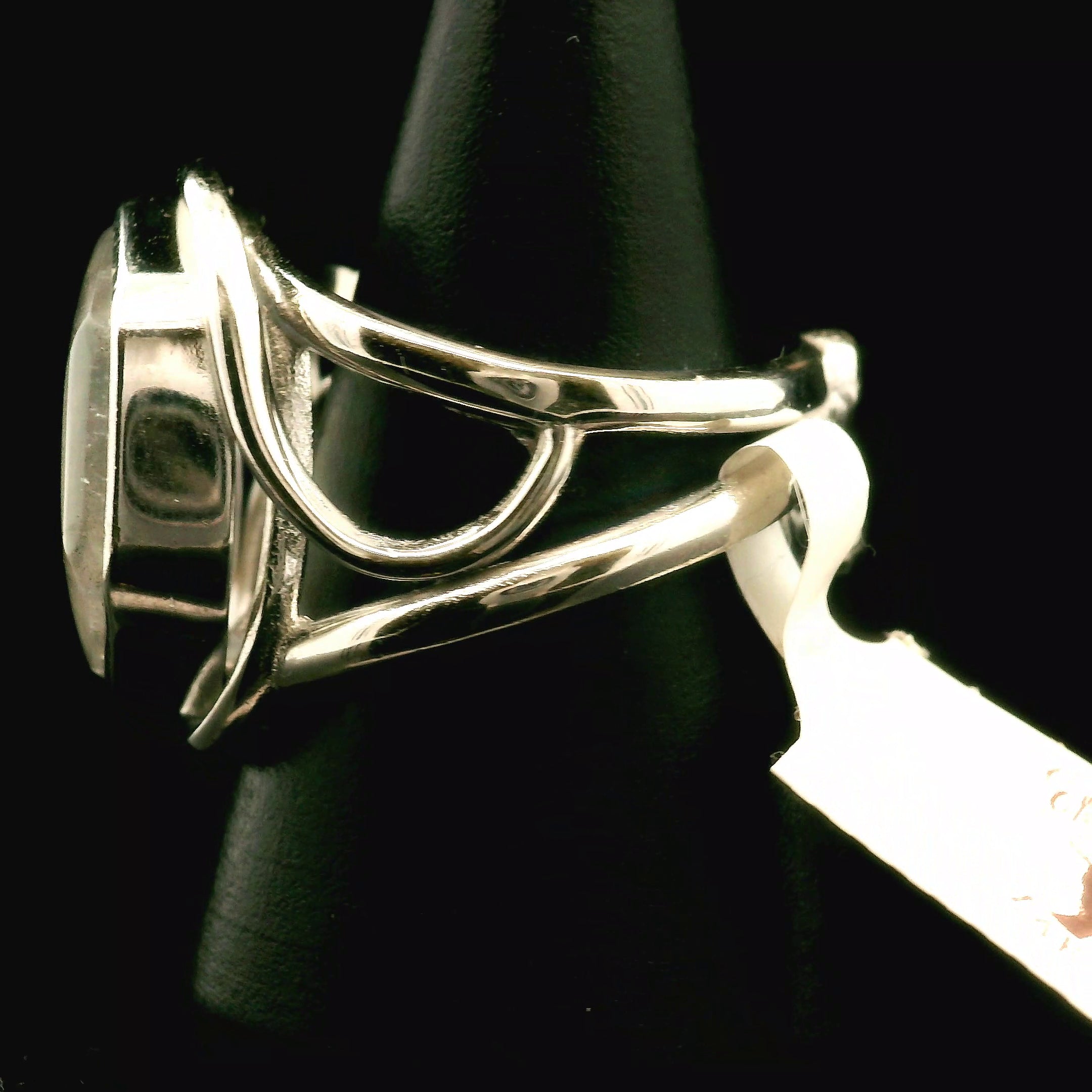 Clear Quartz Tripache Cuff Ring .925 Sterling Silver for Manifesting, Setting Intentions and Healing