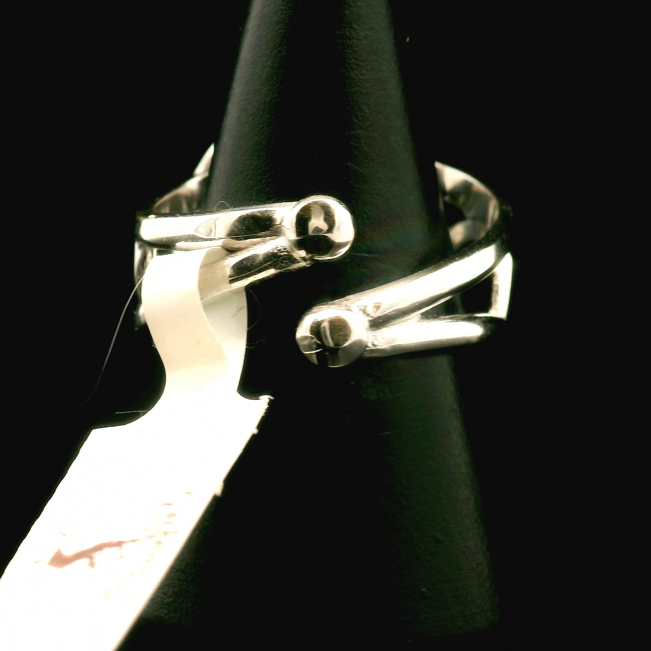 Clear Quartz Tripache Cuff Ring .925 Sterling Silver for Manifesting, Setting Intentions and Healing
