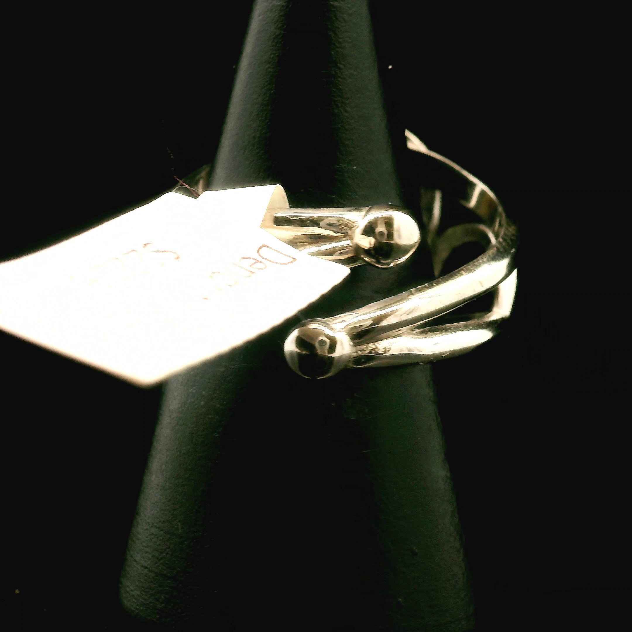 Dendritic Opal Cuff Ring .925 Sterling Silver for Inspiration and Spiritual Communication