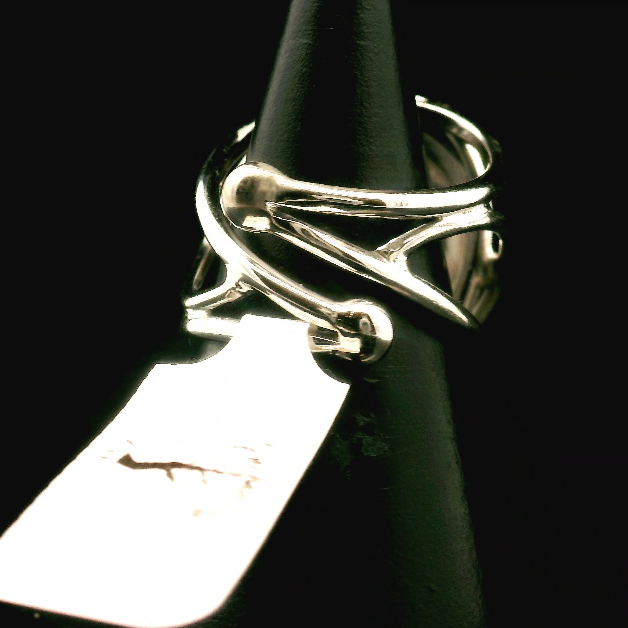 Manifestation Quartz Cuff Ring .925 Silver for Clarity, Mental & Emotional Strength