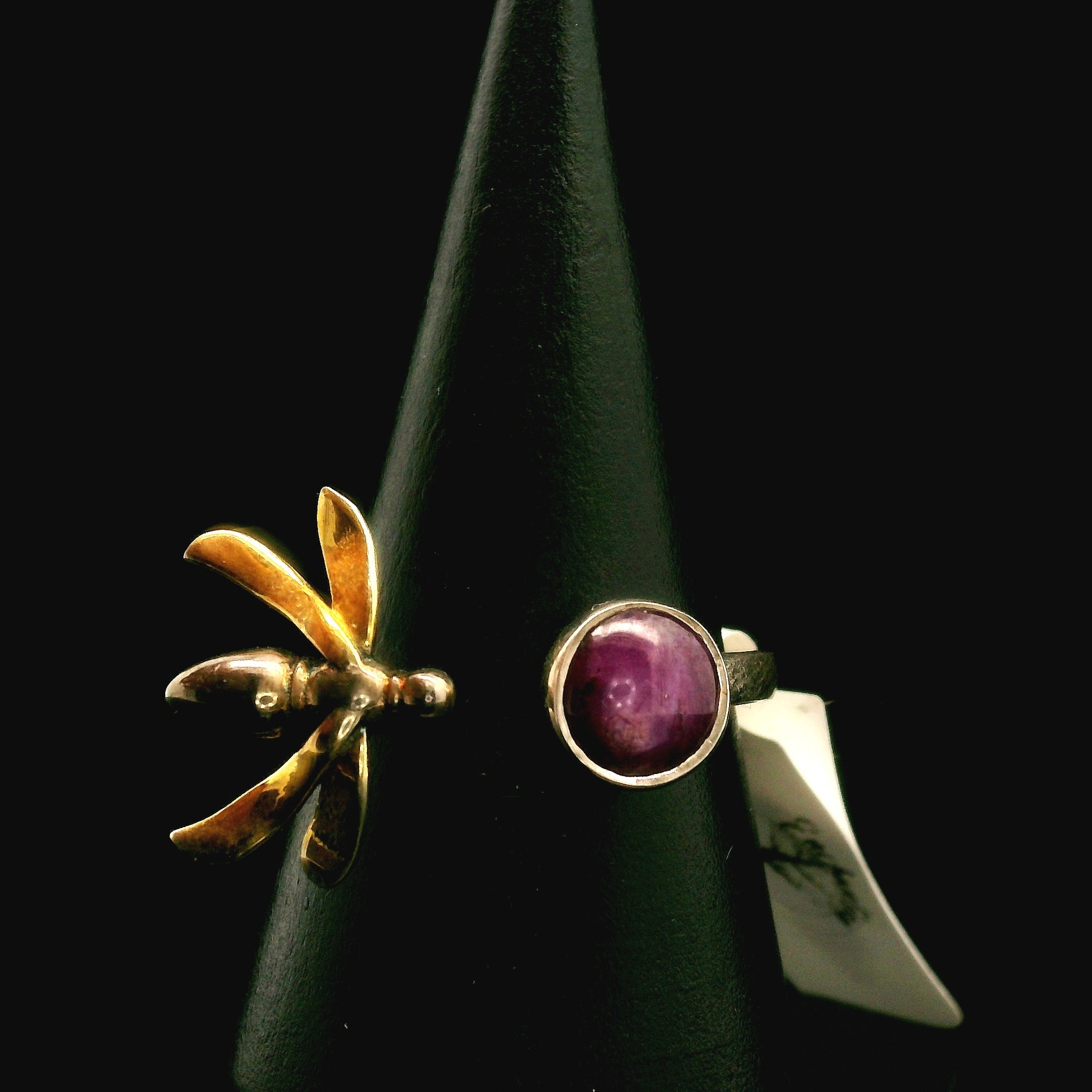 Star Ruby Bee Ring .925 Silver for Confidence, Empowerment, Passion and Success