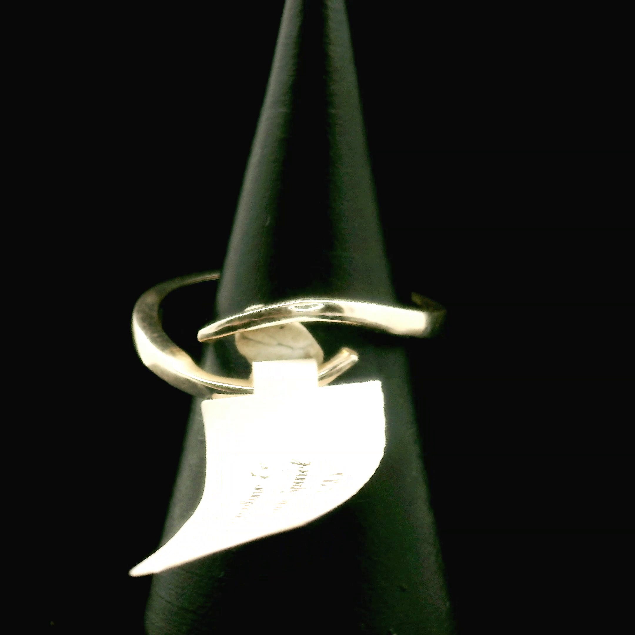 Black Spinel and Tourmaline Ring .925 Silver for Empowerment, Grounding and Protection