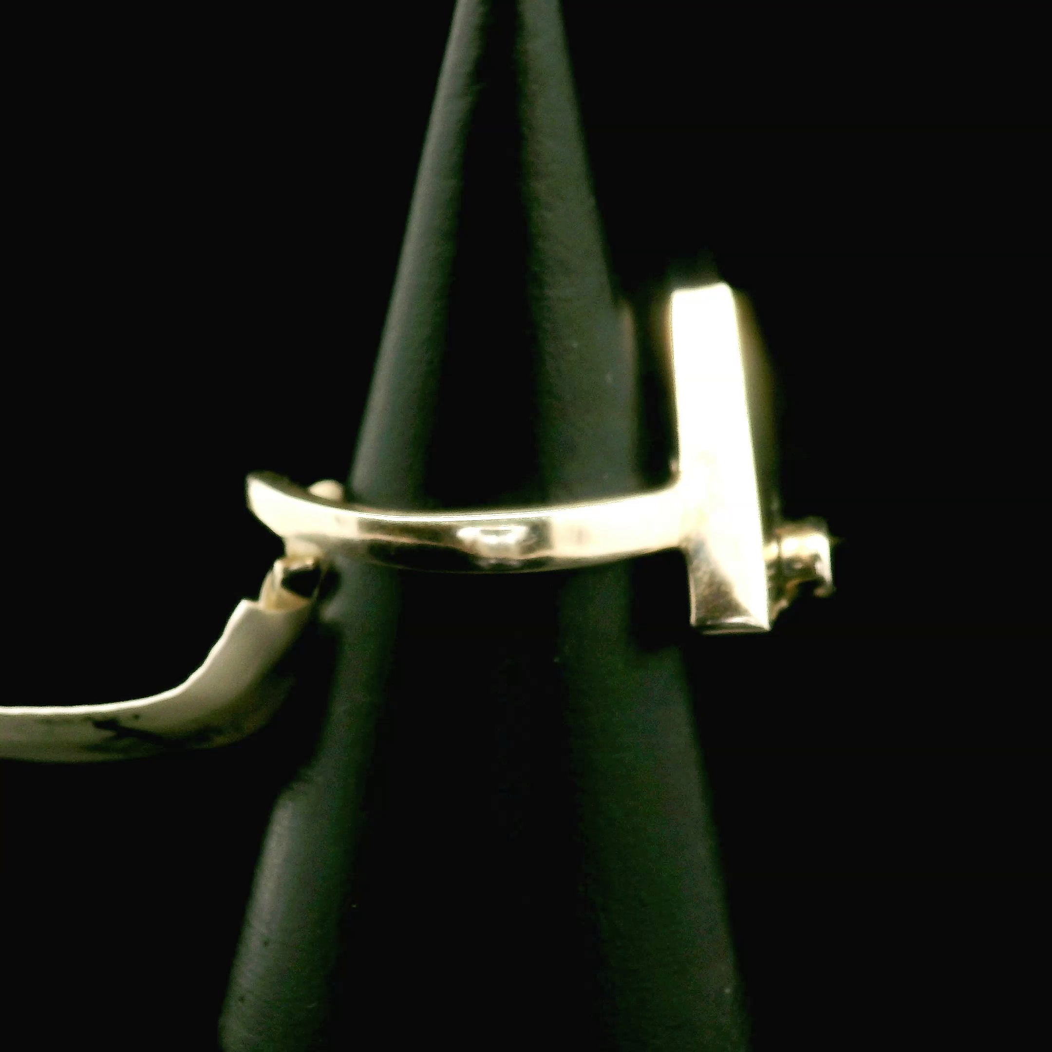 Black Spinel and Tourmaline Ring .925 Silver for Empowerment, Grounding and Protection