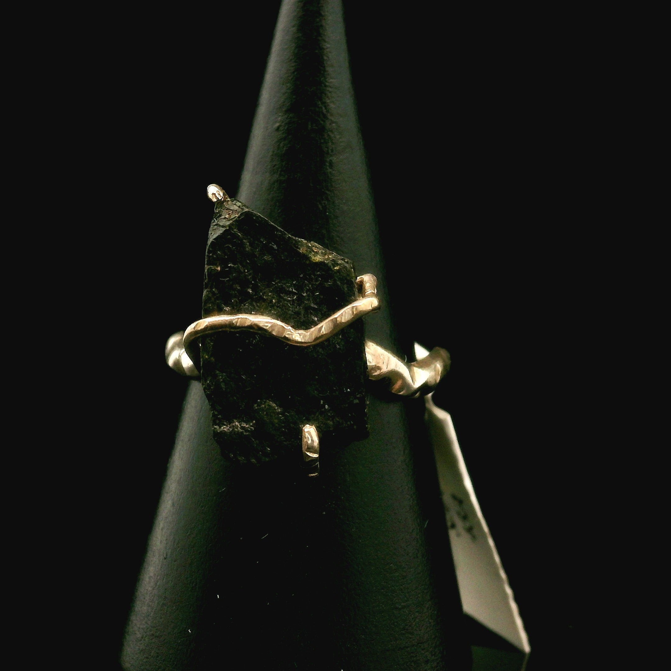 Black Tourmaline Ring .925 Silver for Protection and Energetic Purification