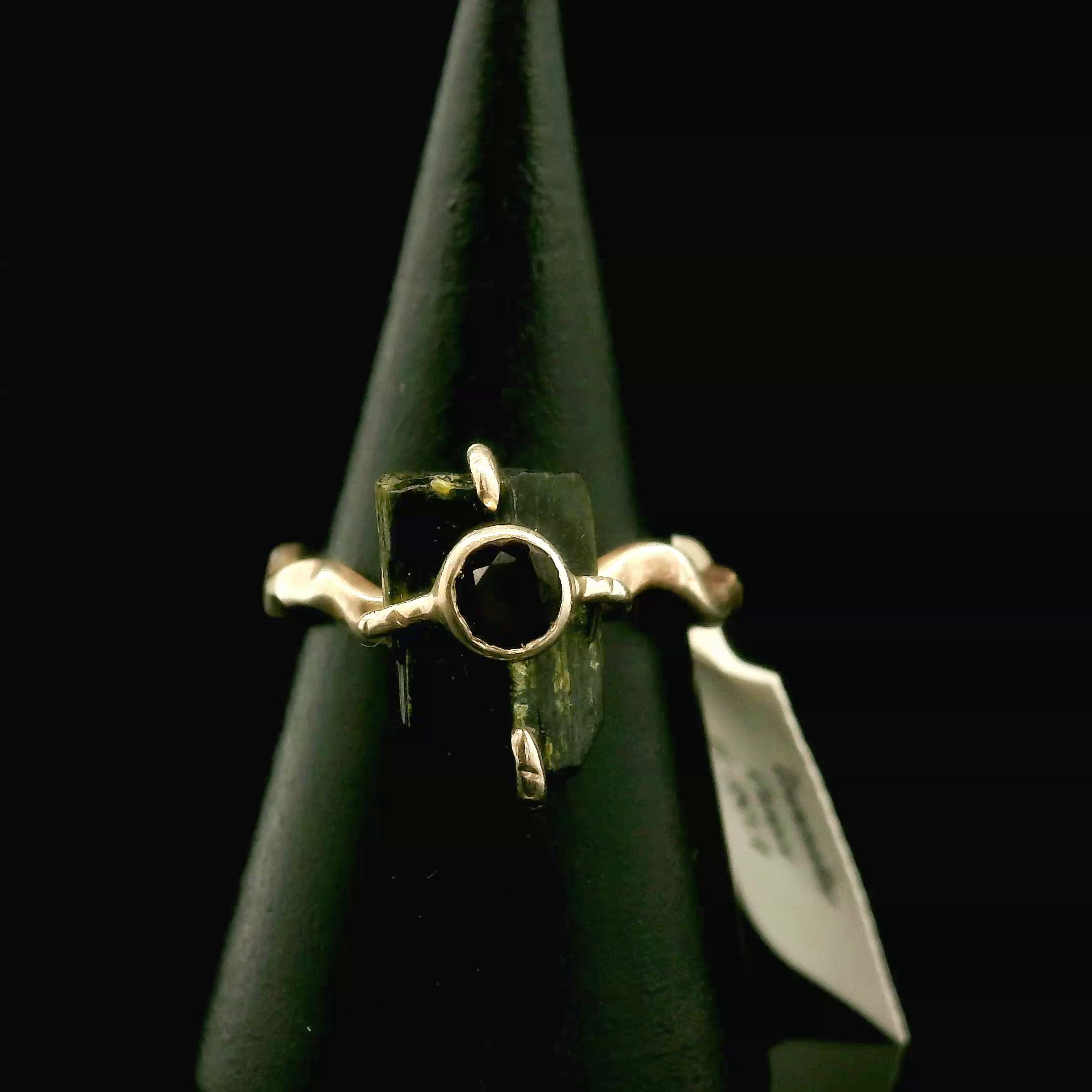 Black Tourmaline Ring .925 Silver for Protection and Energetic Purification