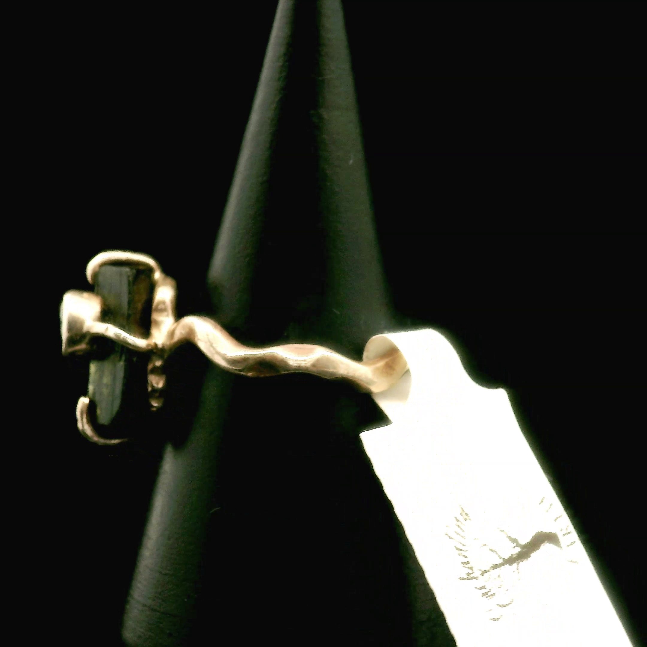 Black Tourmaline Ring .925 Silver for Protection and Energetic Purification