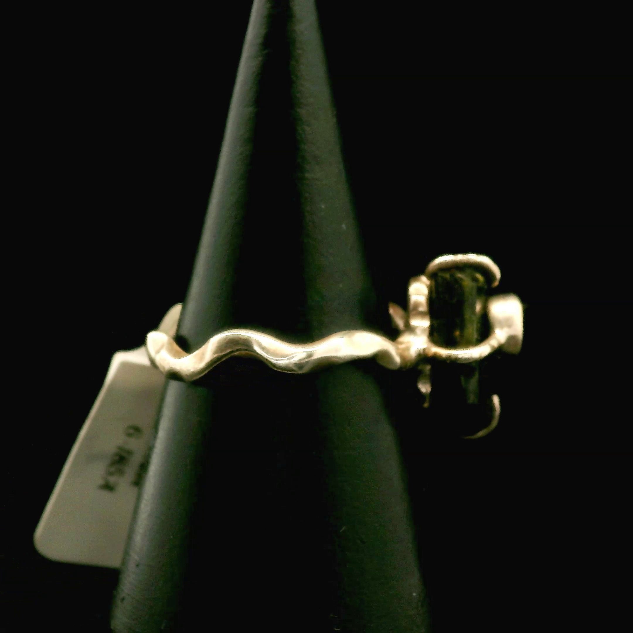 Black Tourmaline Ring .925 Silver for Protection and Energetic Purification