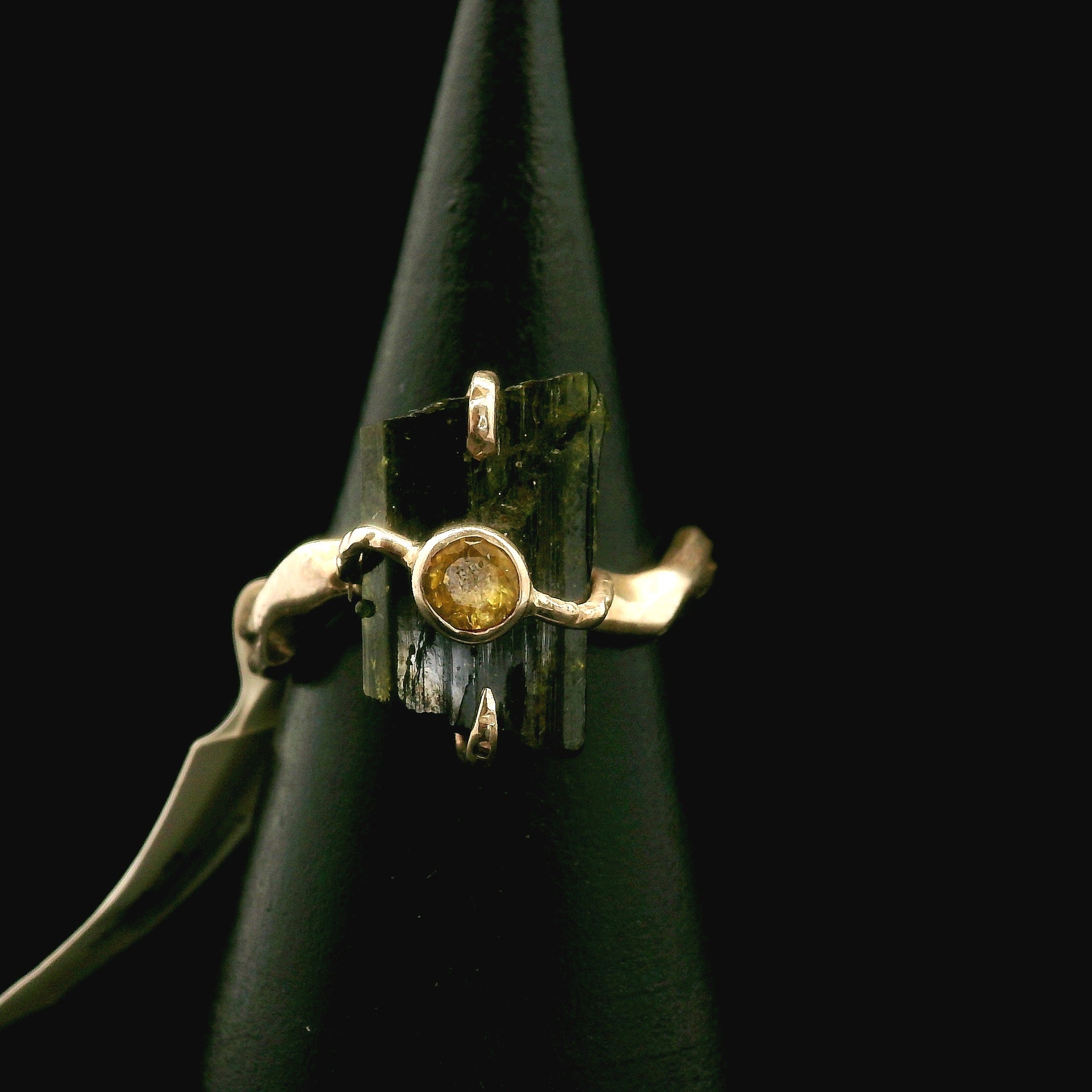 Black Tourmaline Ring .925 Silver for Protection and Energetic Purification