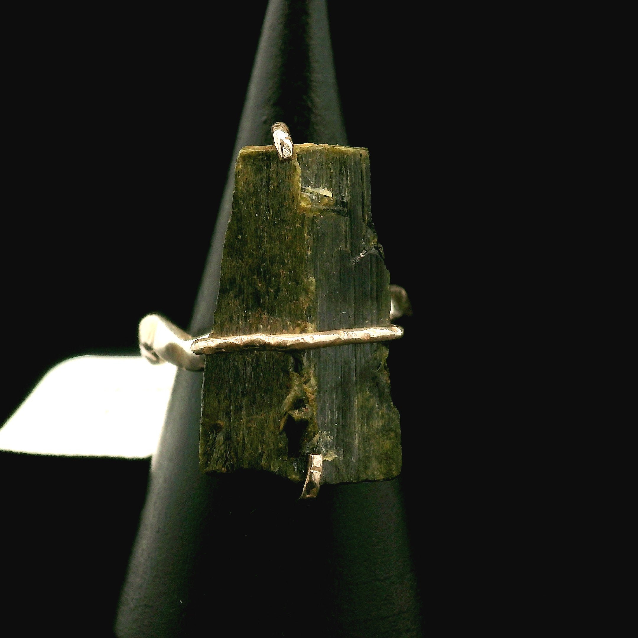 Black Tourmaline Ring .925 Silver for Protection and Energetic Purification