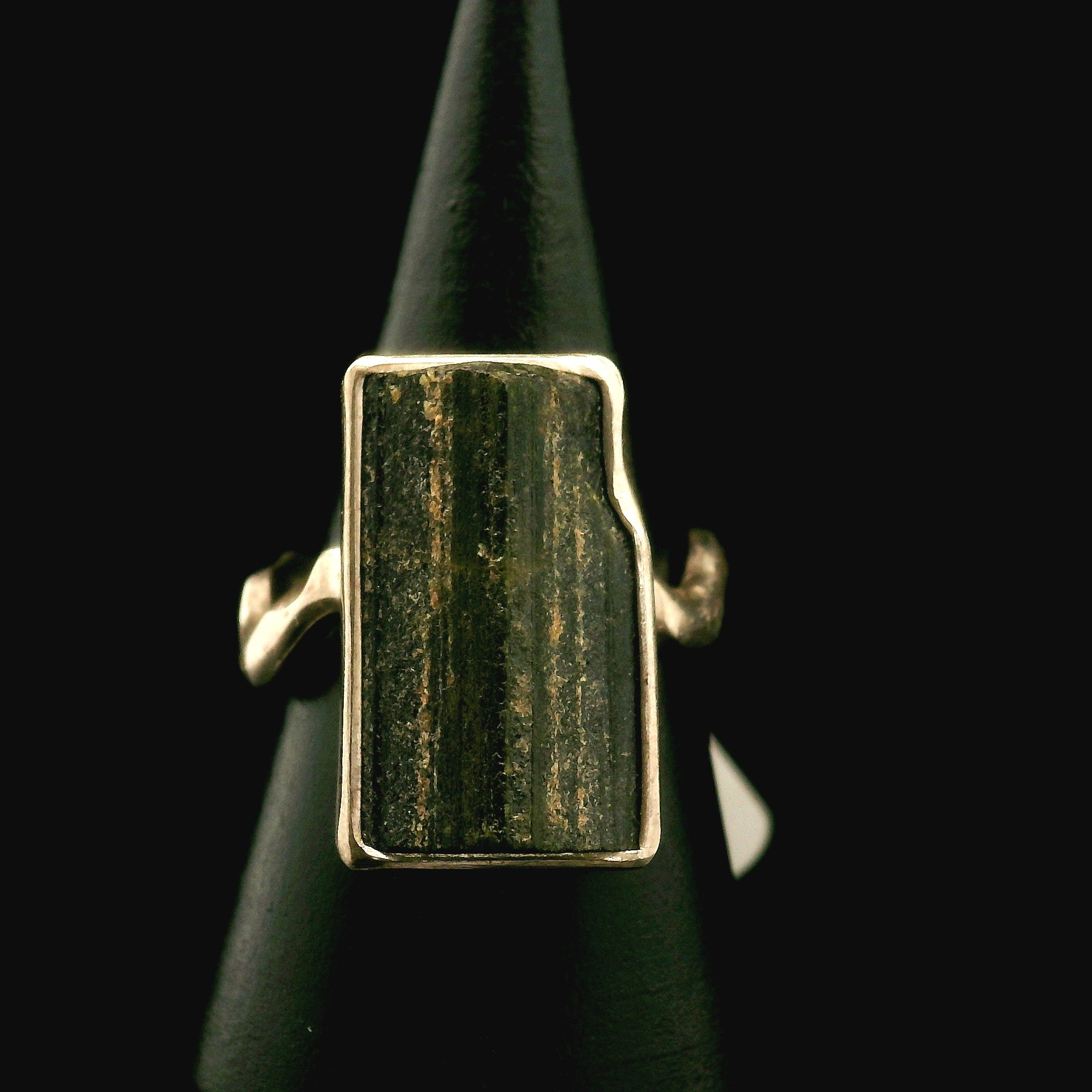 Black Tourmaline Ring .925 Silver for Protection and Energetic Purification