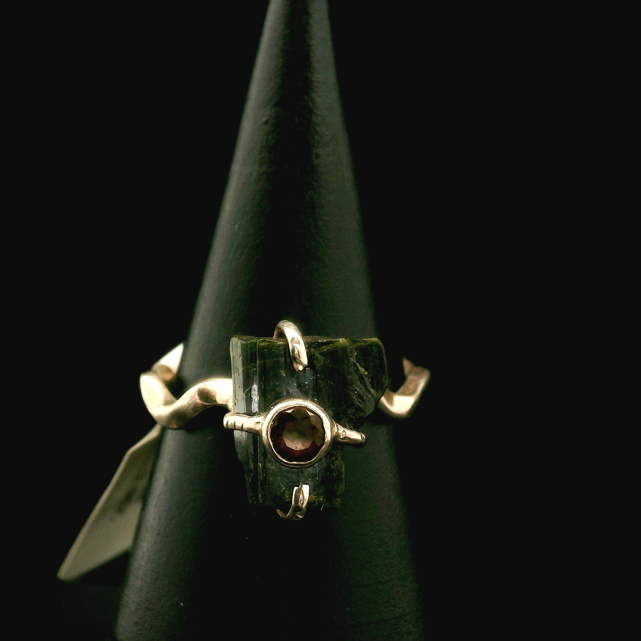 Black Tourmaline Ring .925 Silver for Protection and Energetic Purification