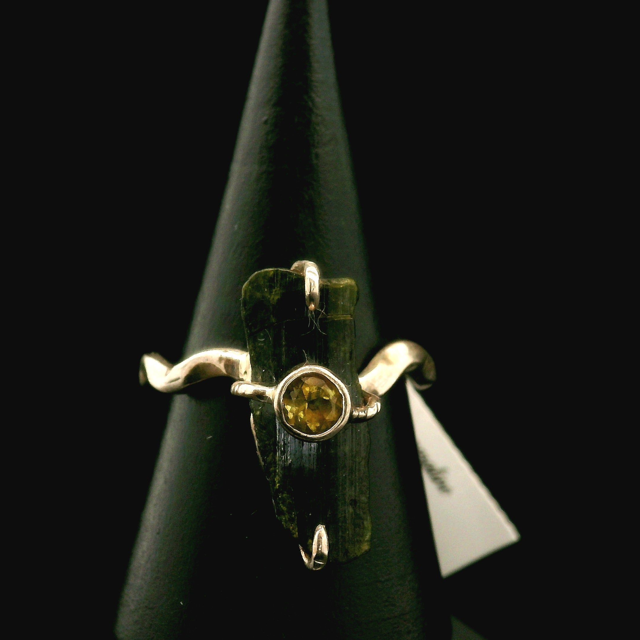 Black Tourmaline Ring .925 Silver for Protection and Energetic Purification