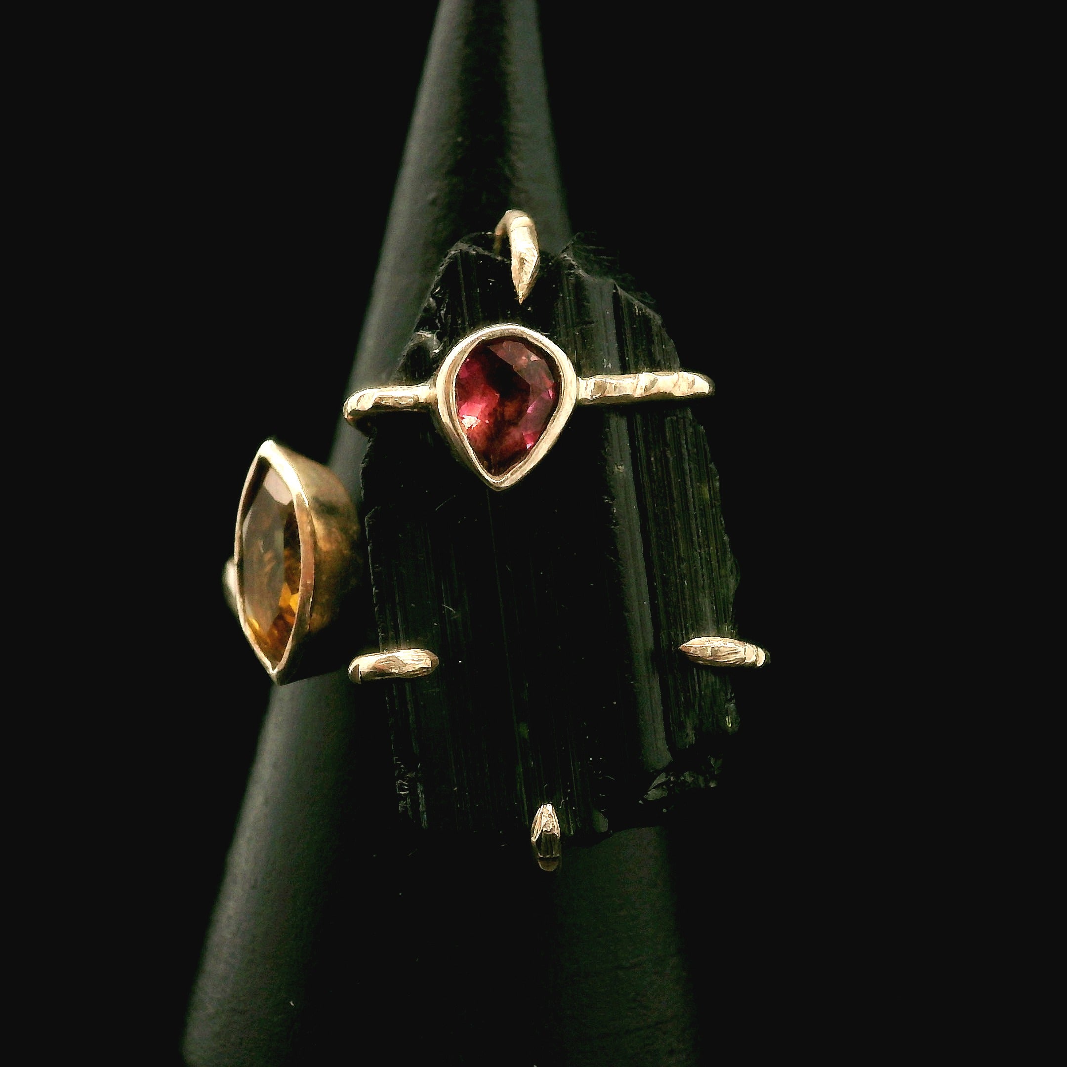 Black Tourmaline Ring .925 Silver for Protection and Energetic Purification