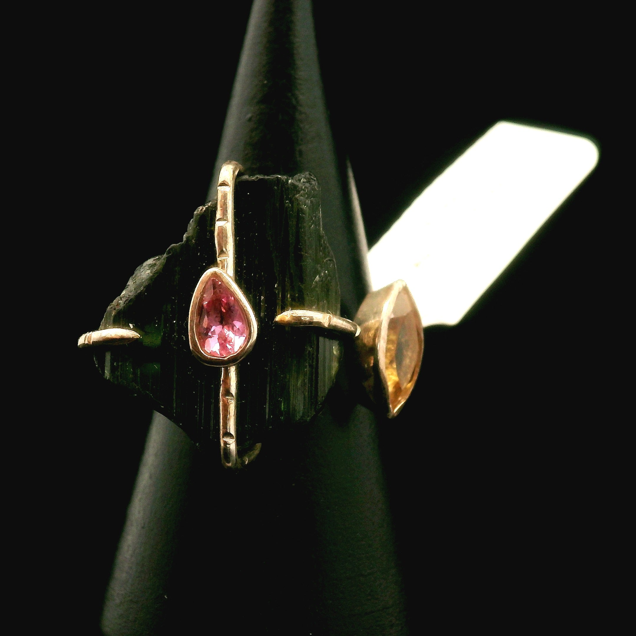 Black Tourmaline Ring .925 Silver for Protection and Energetic Purification