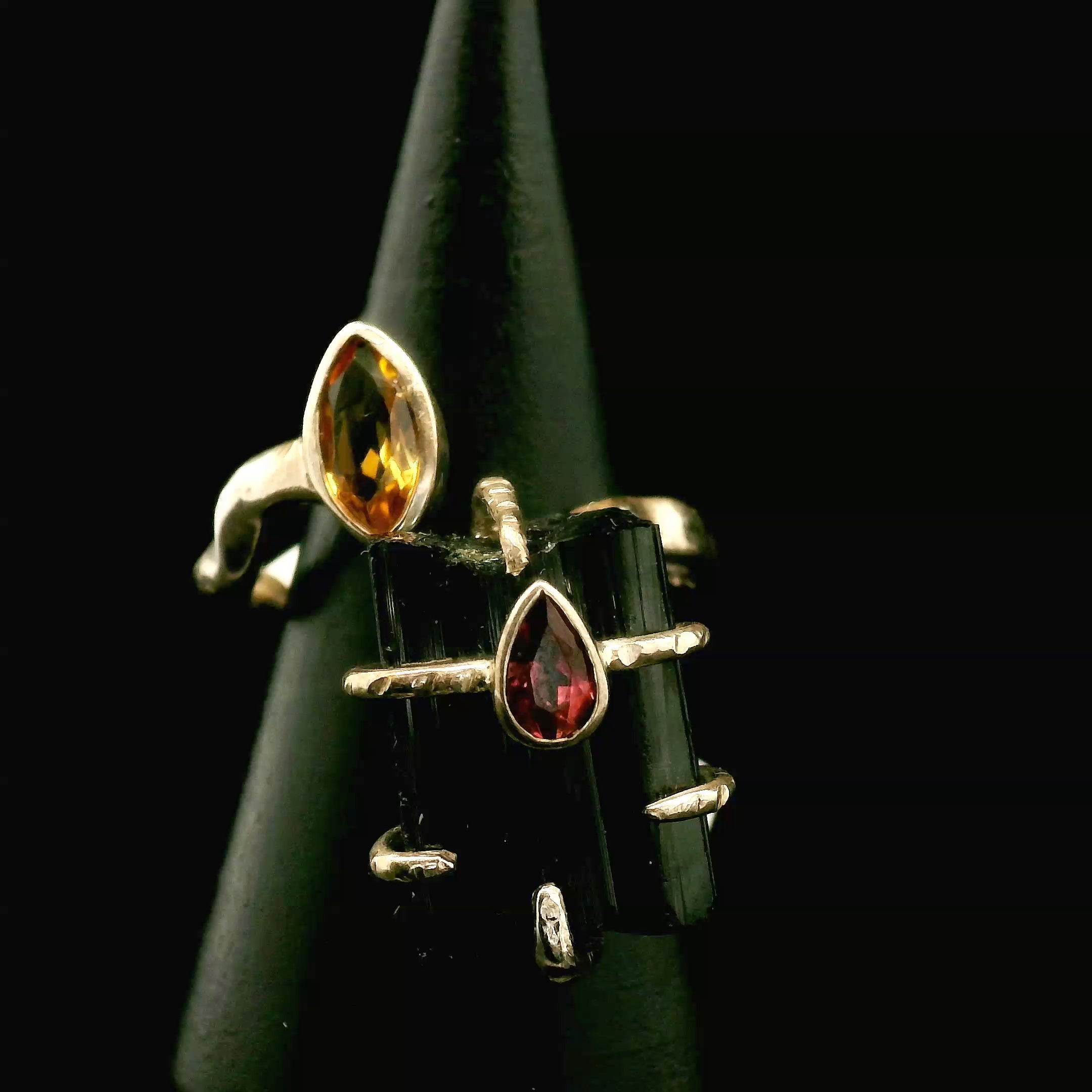 Black Tourmaline Ring .925 Silver for Protection and Energetic Purification