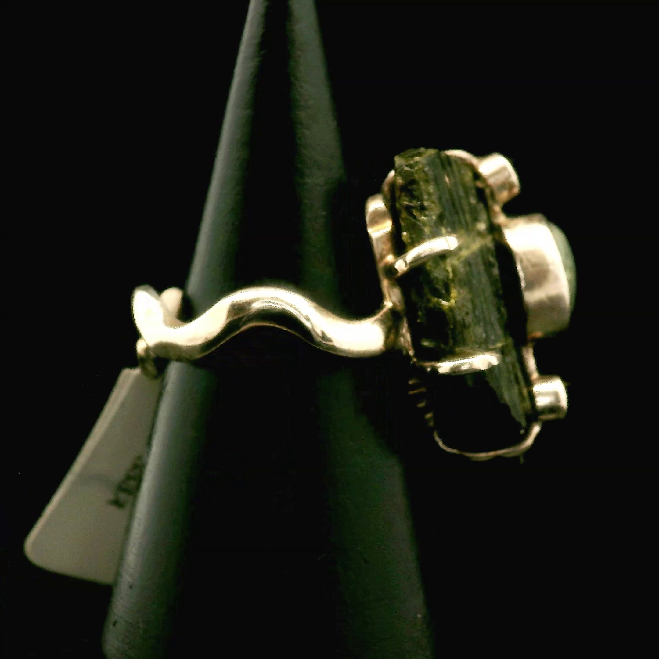Black Tourmaline Ring .925 Silver for Protection and Energetic Purification