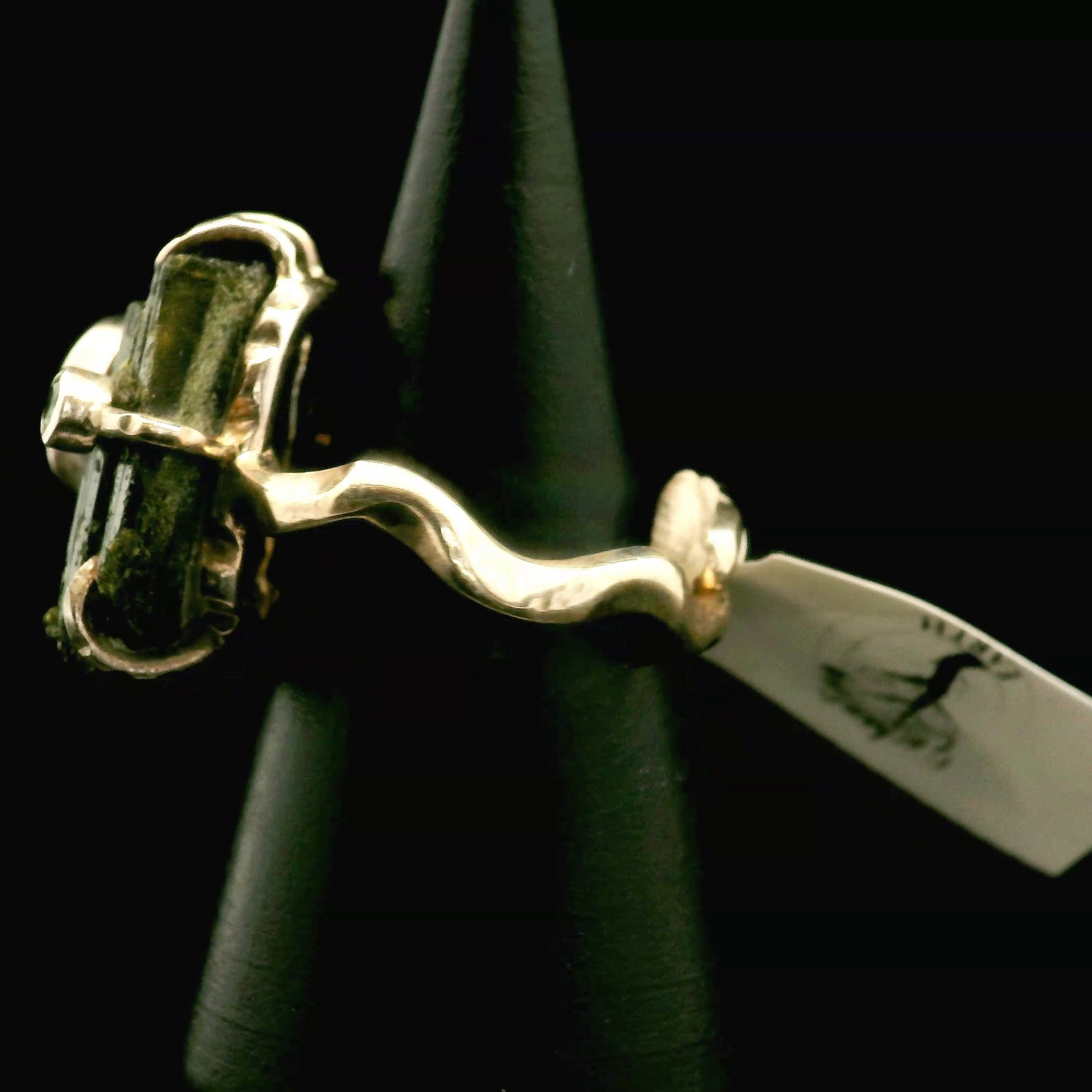 Black Tourmaline Ring .925 Silver for Protection and Energetic Purification