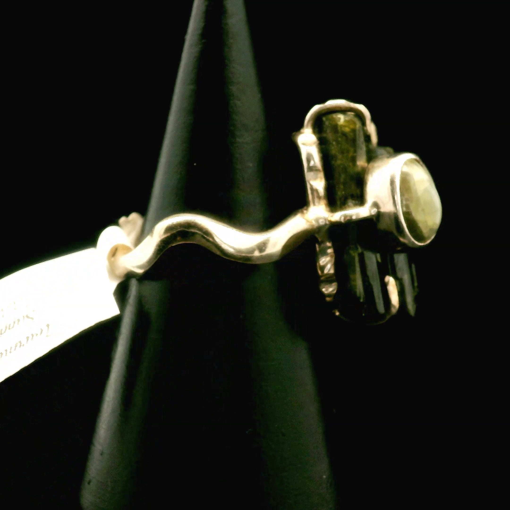 Black Tourmaline Ring .925 Silver for Protection and Energetic Purification