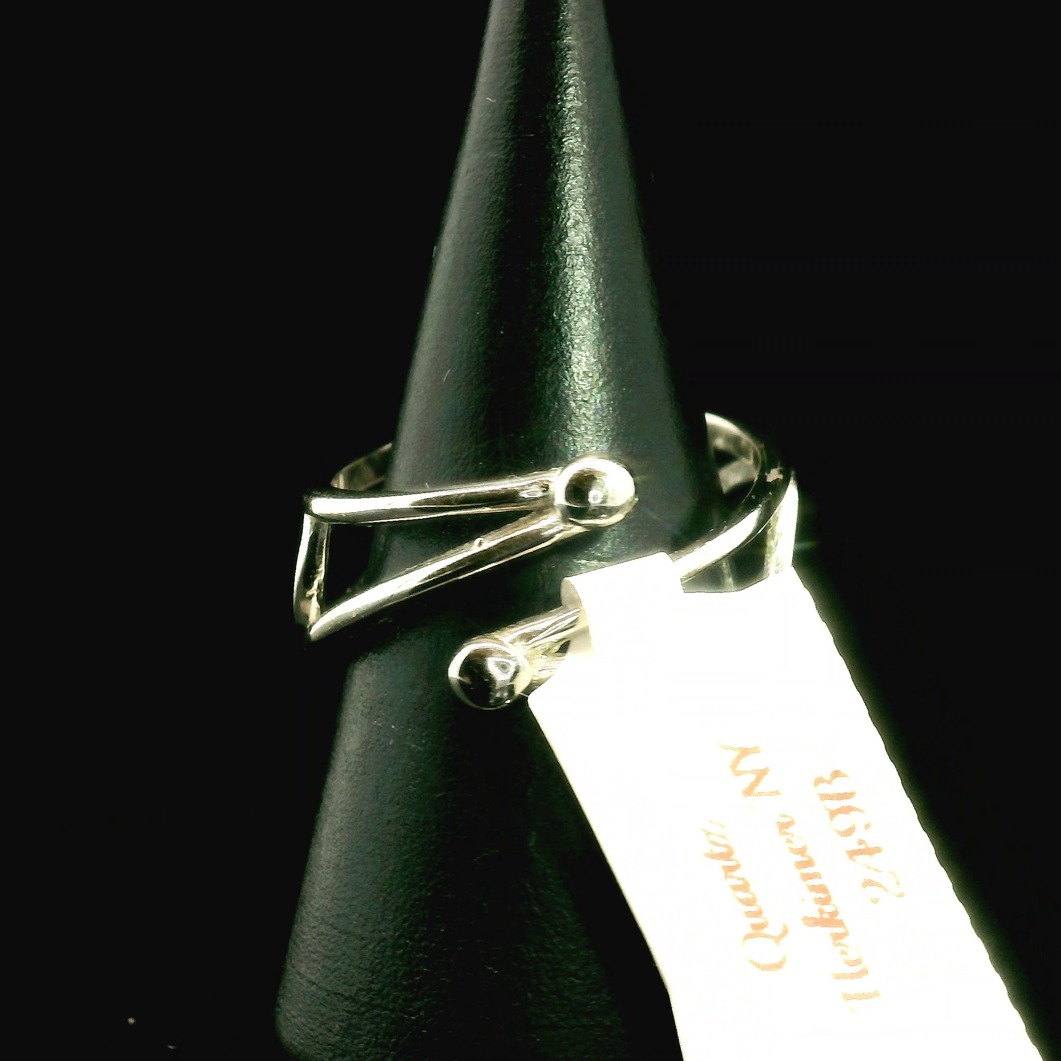 Herkimer Quartz Faceted Cuff Ring .925 Silver for Healing, Intention Setting and Manifesting your Desires