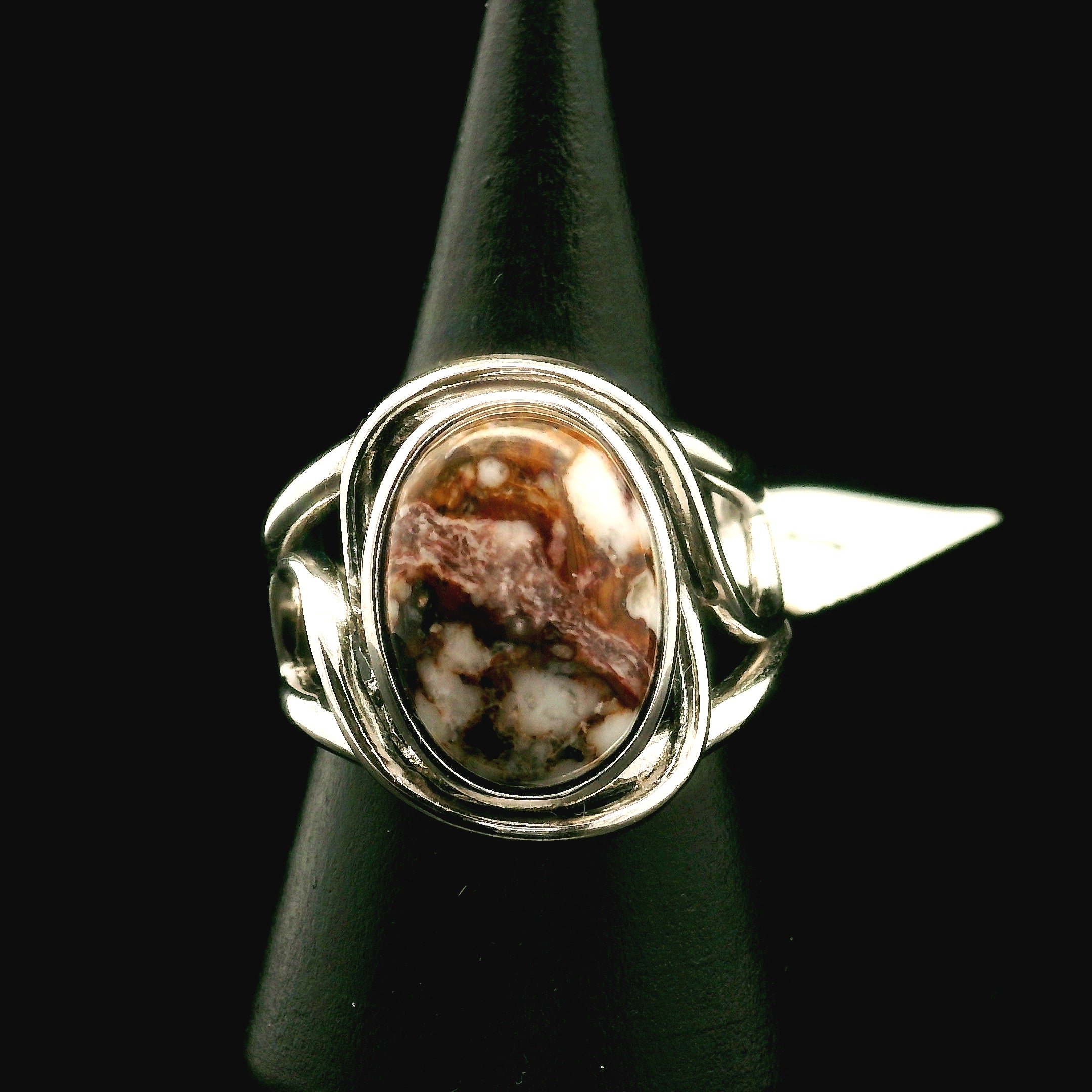 Wild Horse Cuff Ring .925 Silver for Grounding, Peace and Protection