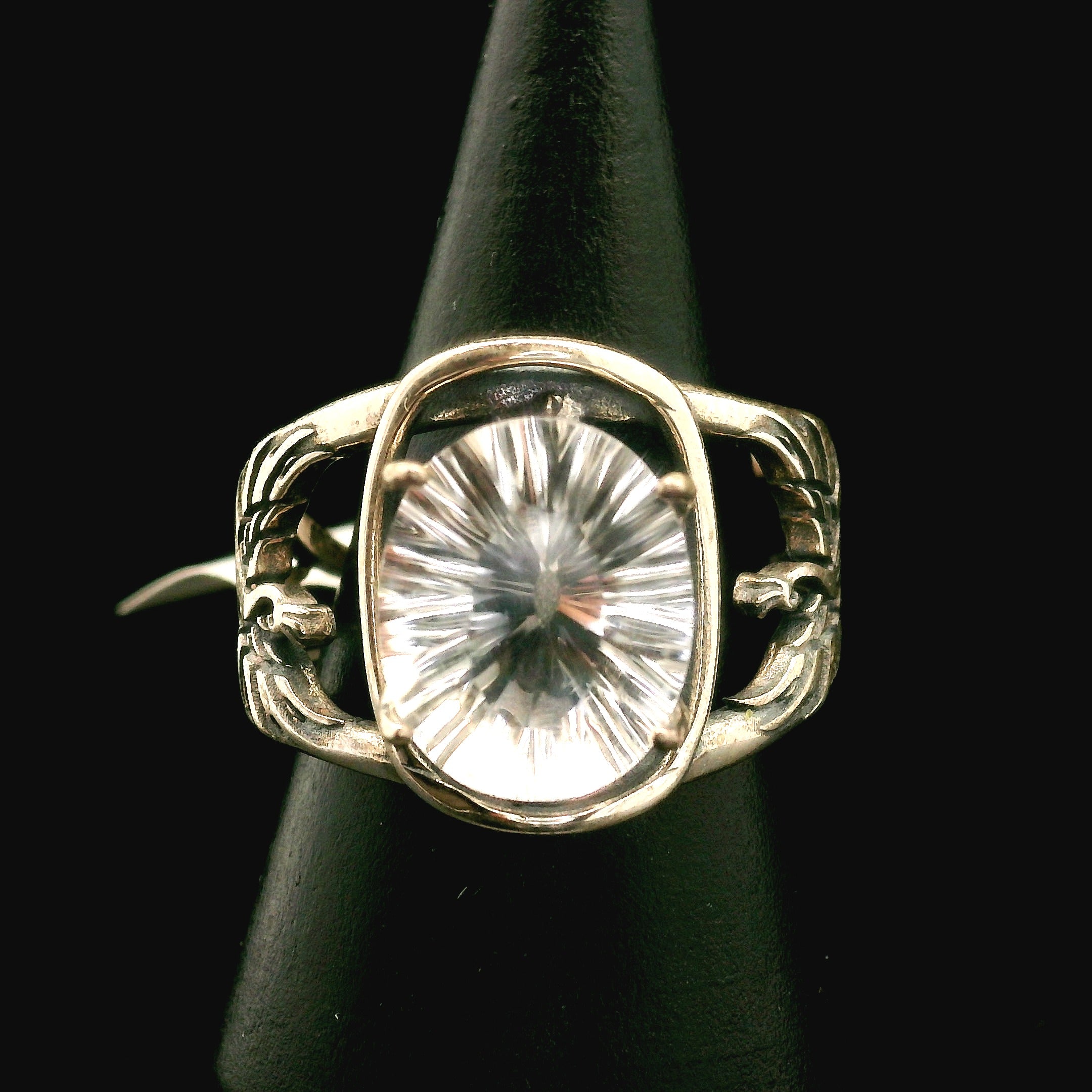 Phoenix Cuff Ring 925 Silver for Courage, Rebirth and Transformation