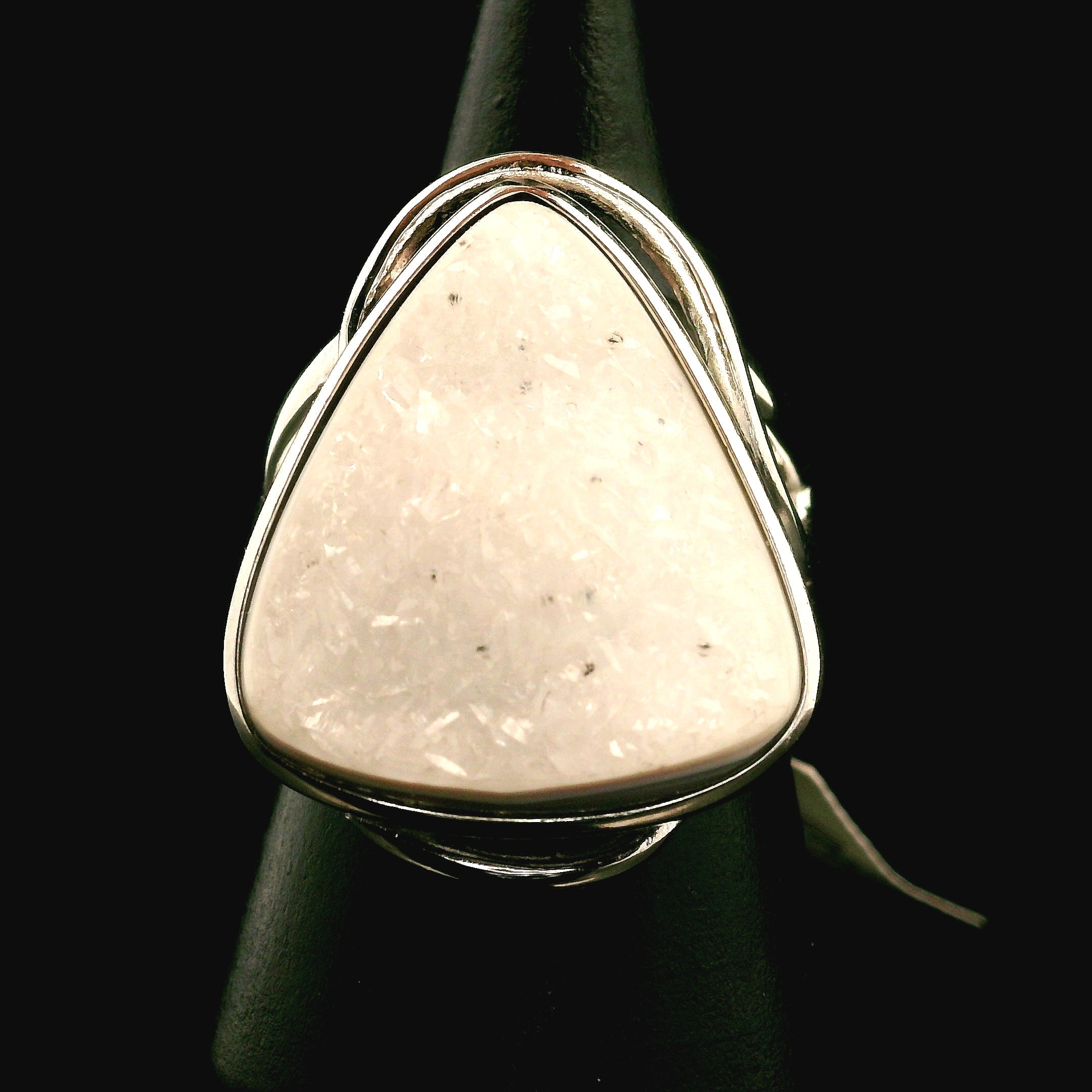 Druzy Quartz Cuff Ring .925 Silver for Healing, Intention Setting and Manifesting your Desires