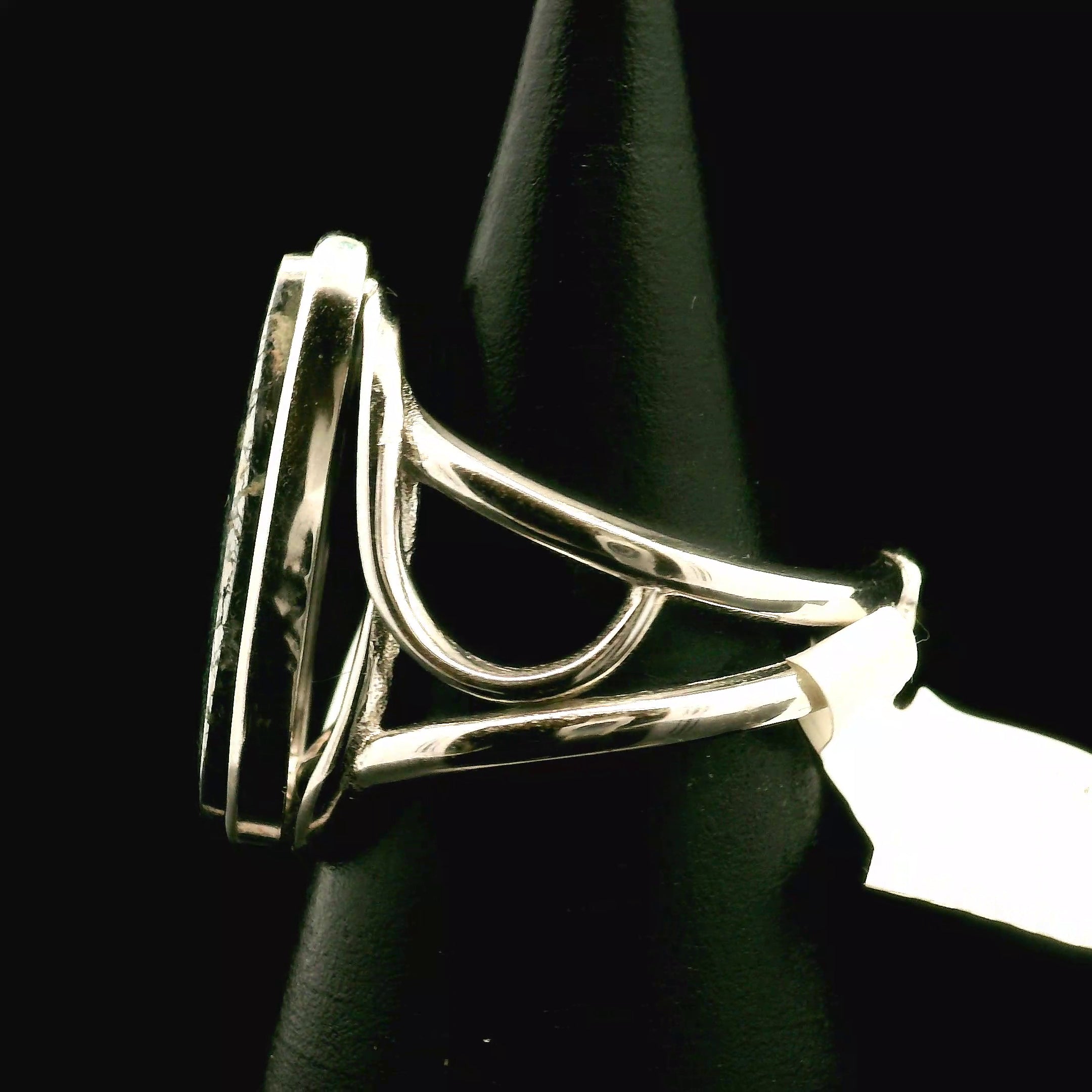 Silver in Quartz Cuff Ring .925 Silver for Clearing Energy, Manifestation and Protection