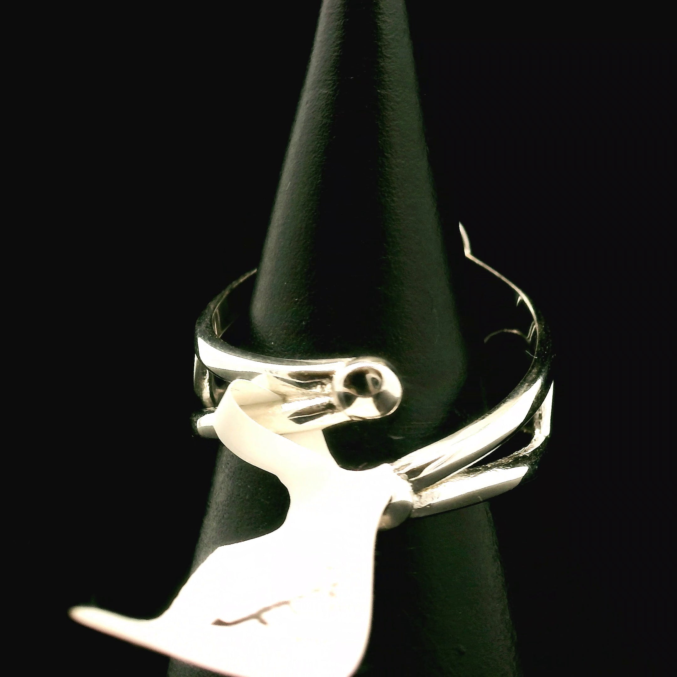 Silver in Quartz Cuff Ring .925 Silver for Clearing Energy, Manifestation and Protection