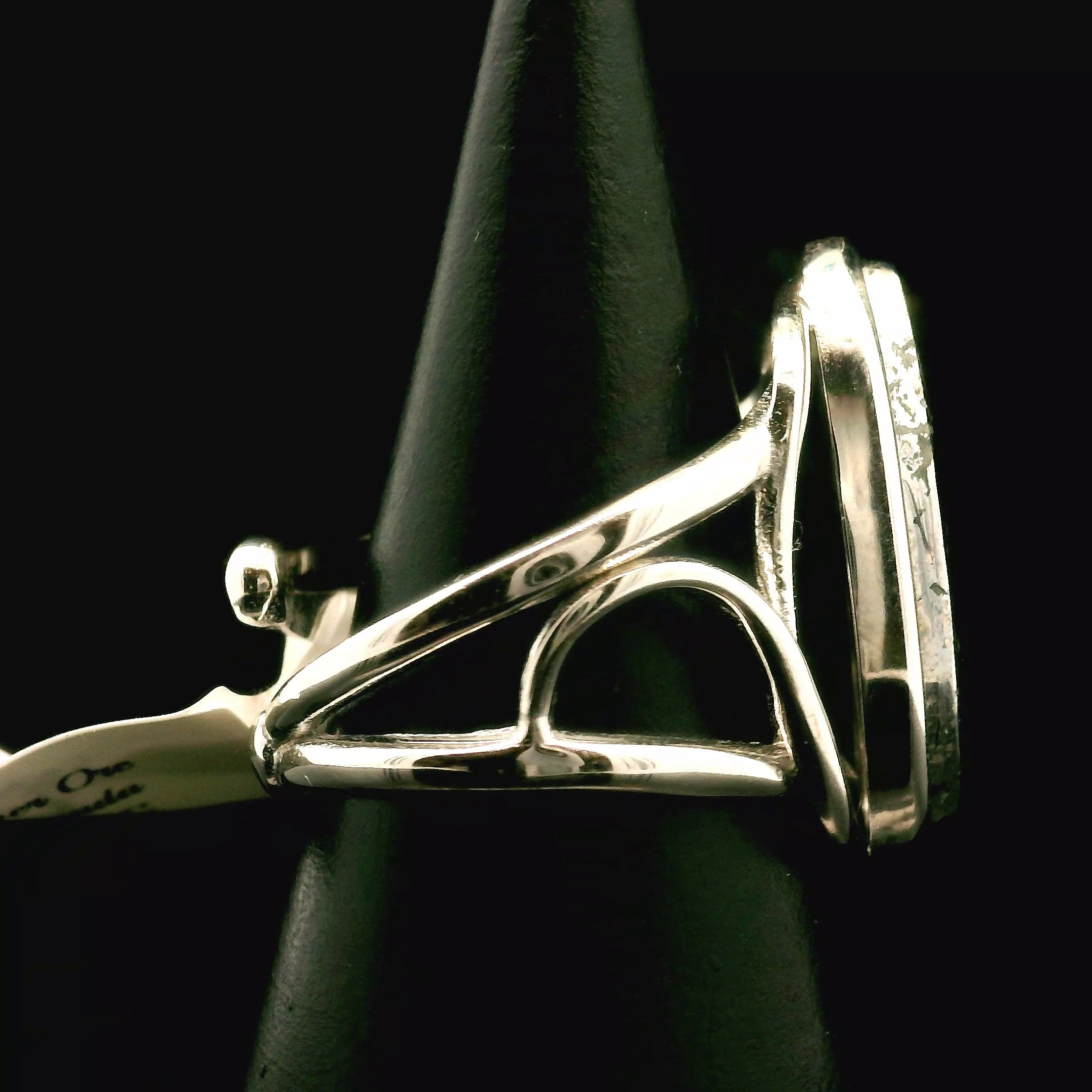 Silver in Quartz Cuff Ring .925 Silver for Clearing Energy, Manifestation and Protection