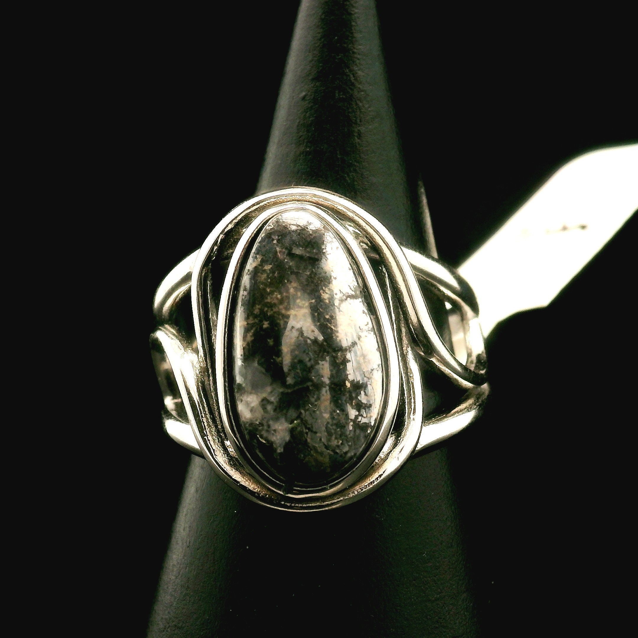 Silver in Quartz Cuff Ring .925 Silver for Clearing Energy, Manifestation and Protection