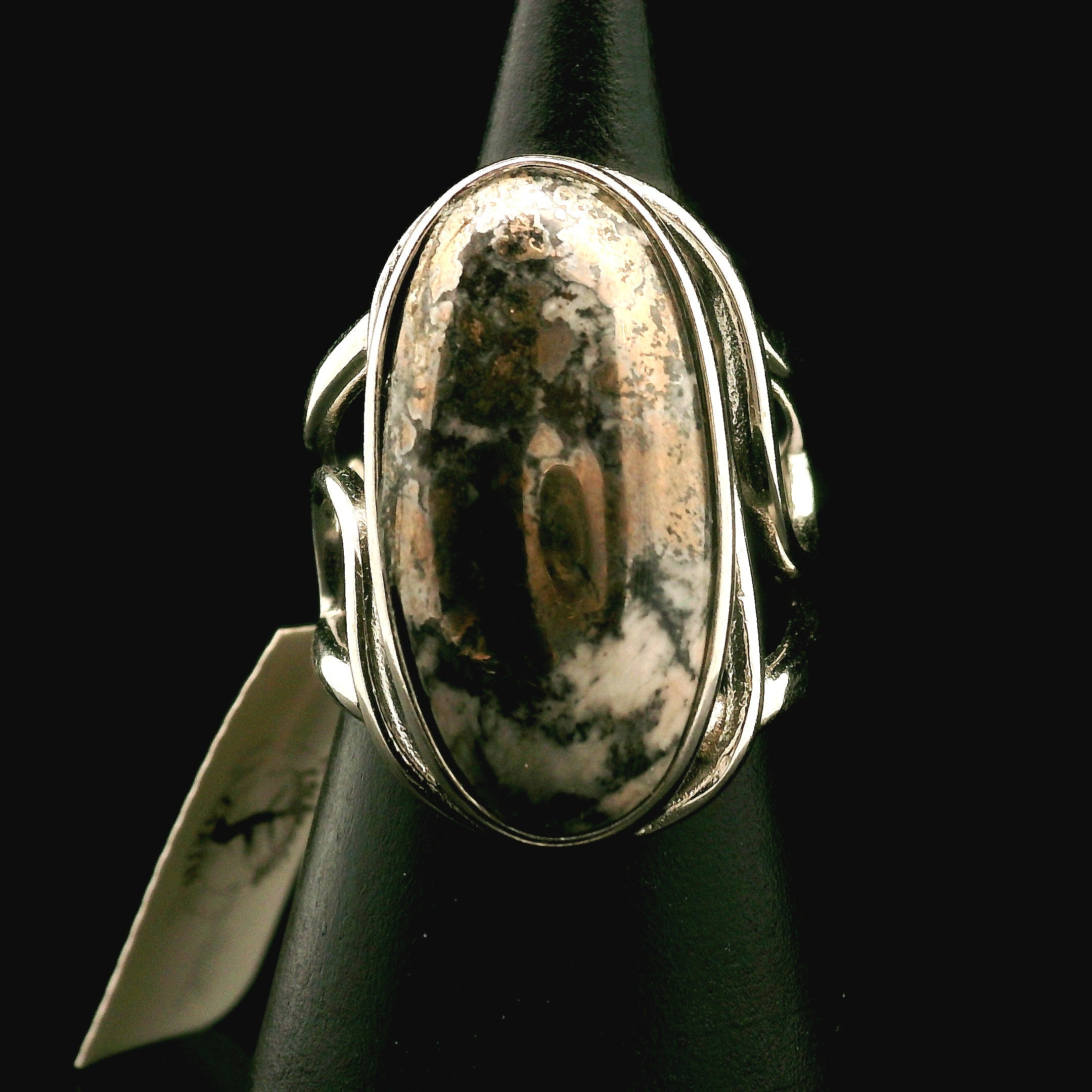 Silver in Quartz Cuff Ring .925 Silver for Clearing Energy, Manifestation and Protection