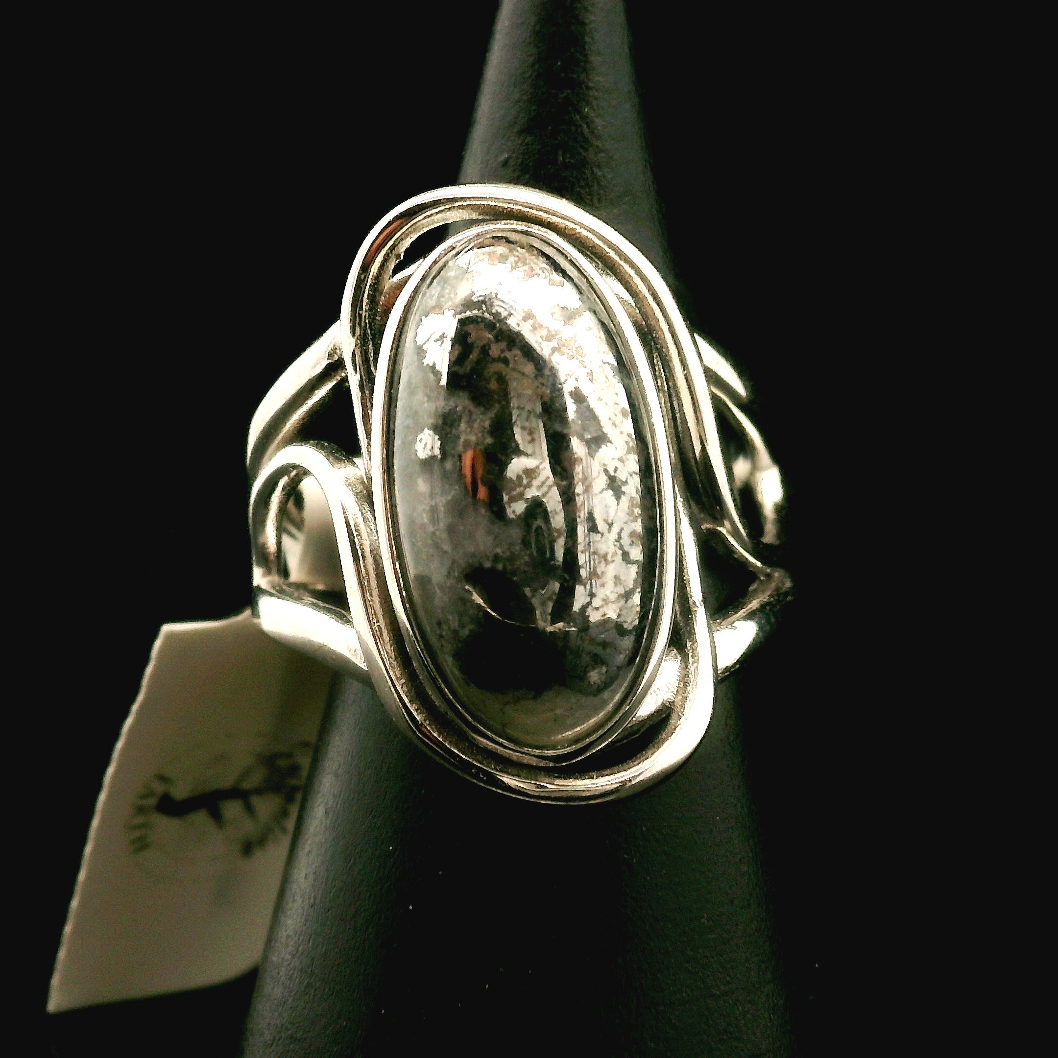 Silver in Quartz Cuff Ring .925 Silver for Clearing Energy, Manifestation and Protection