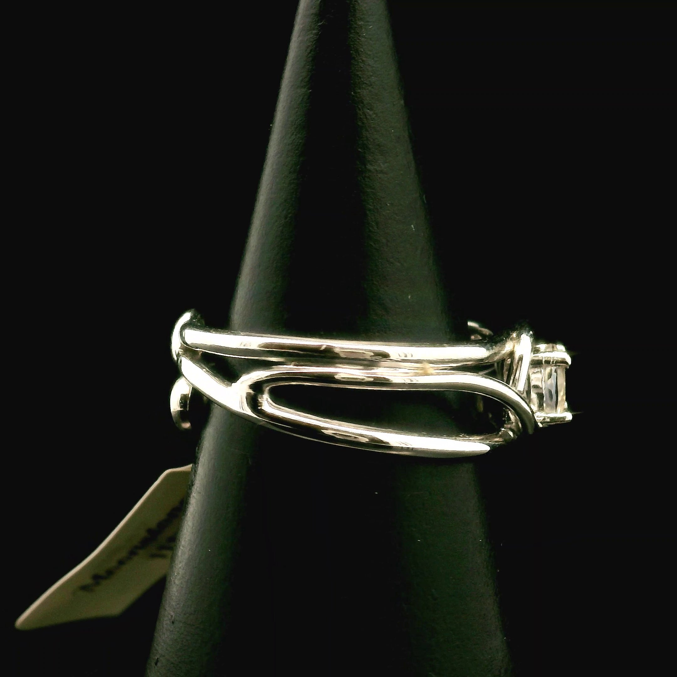 Rainbow Moonstone Faceted Midi Cuff Ring .925 Silver for New Beginnings, Protection and Manifestation