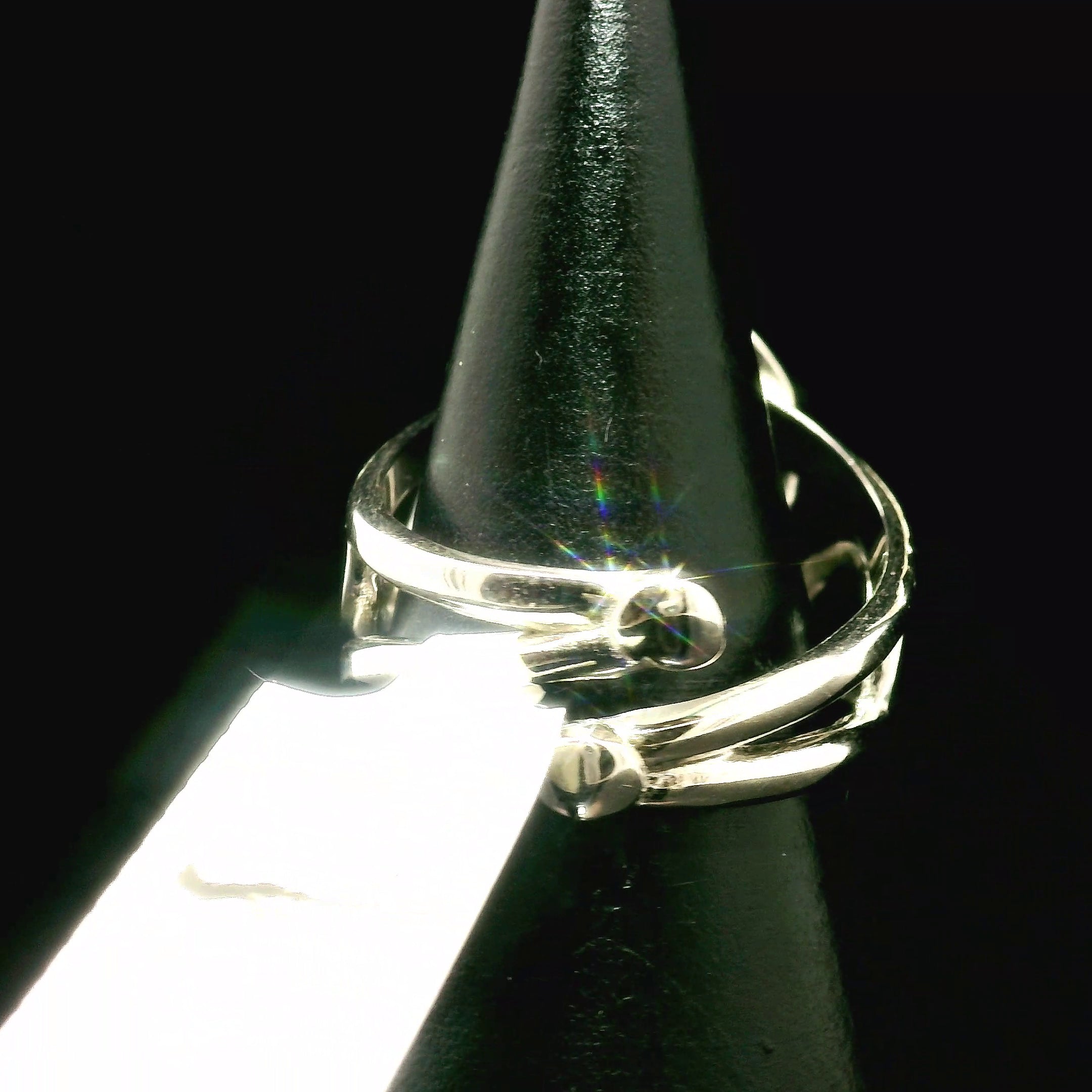 Boulder Opal Cuff Ring .925 Silver for Emotional Support, Joy and Self Worth