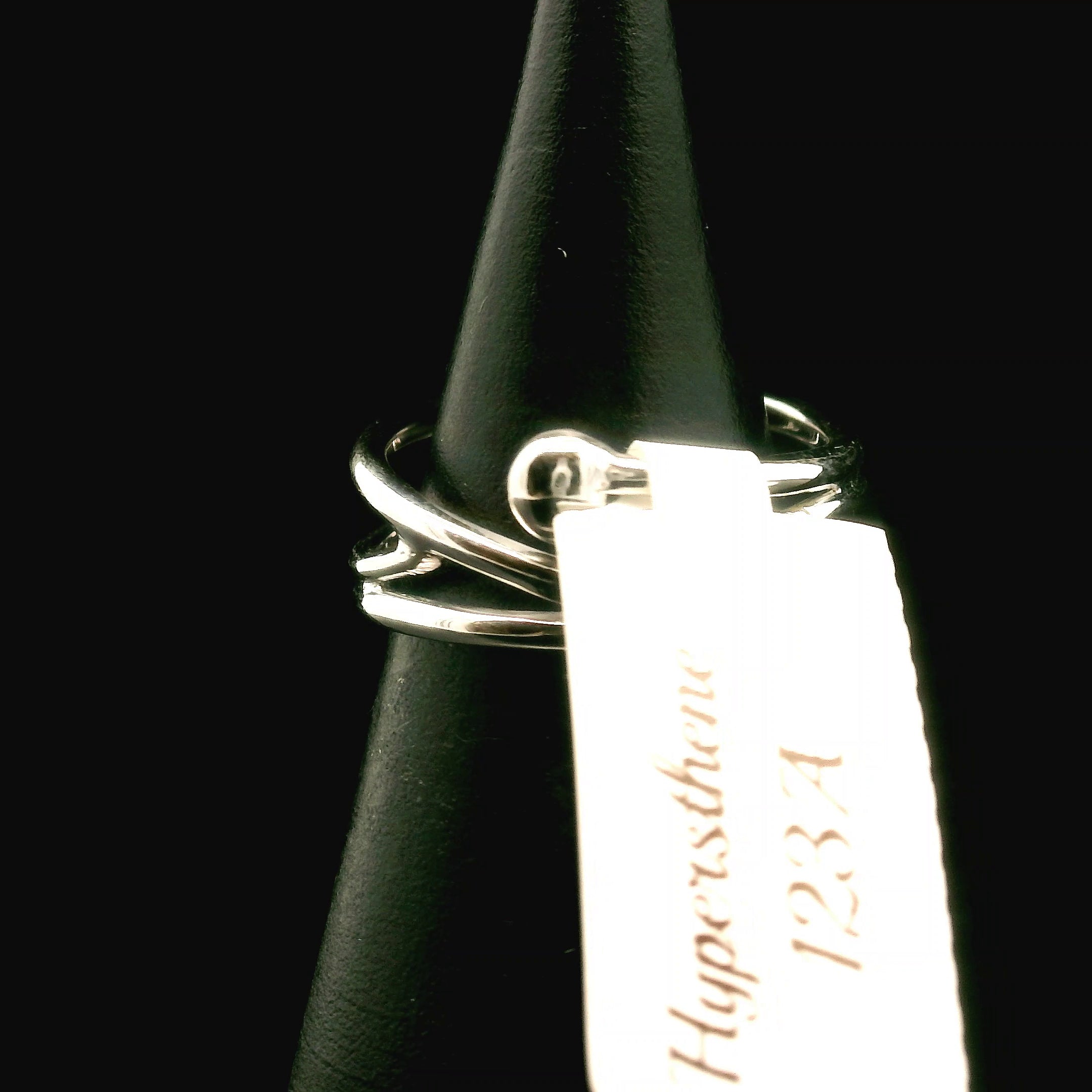 Hypersthene Faceted Midi Cuff Ring .925 Silver for Manifesting Magic, Healing your Shadows and Prophetic Vision