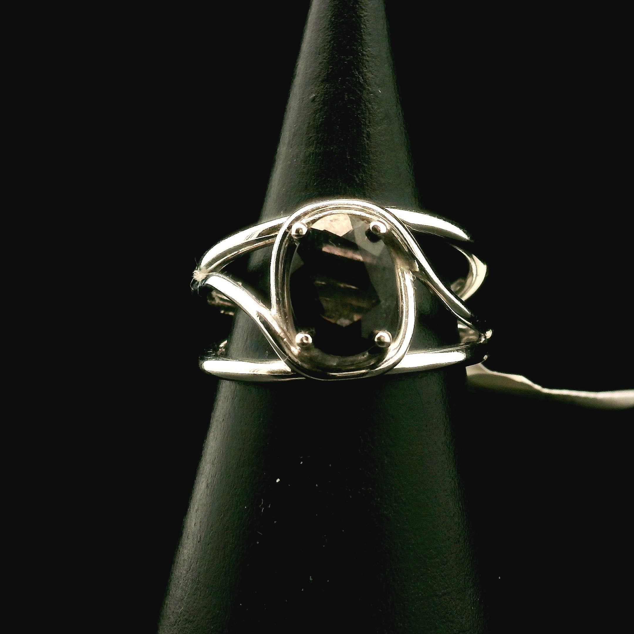 Hypersthene Faceted Midi Cuff Ring .925 Silver for Manifesting Magic, Healing your Shadows and Prophetic Vision