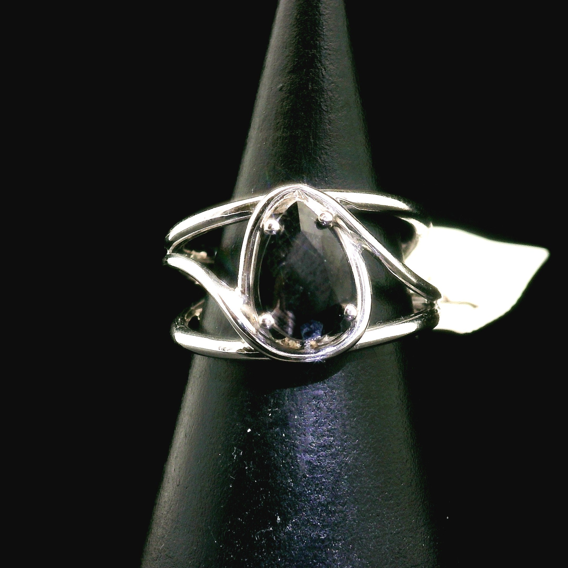 Hypersthene Faceted Midi Cuff Ring .925 Silver for Manifesting Magic, Healing your Shadows and Prophetic Vision