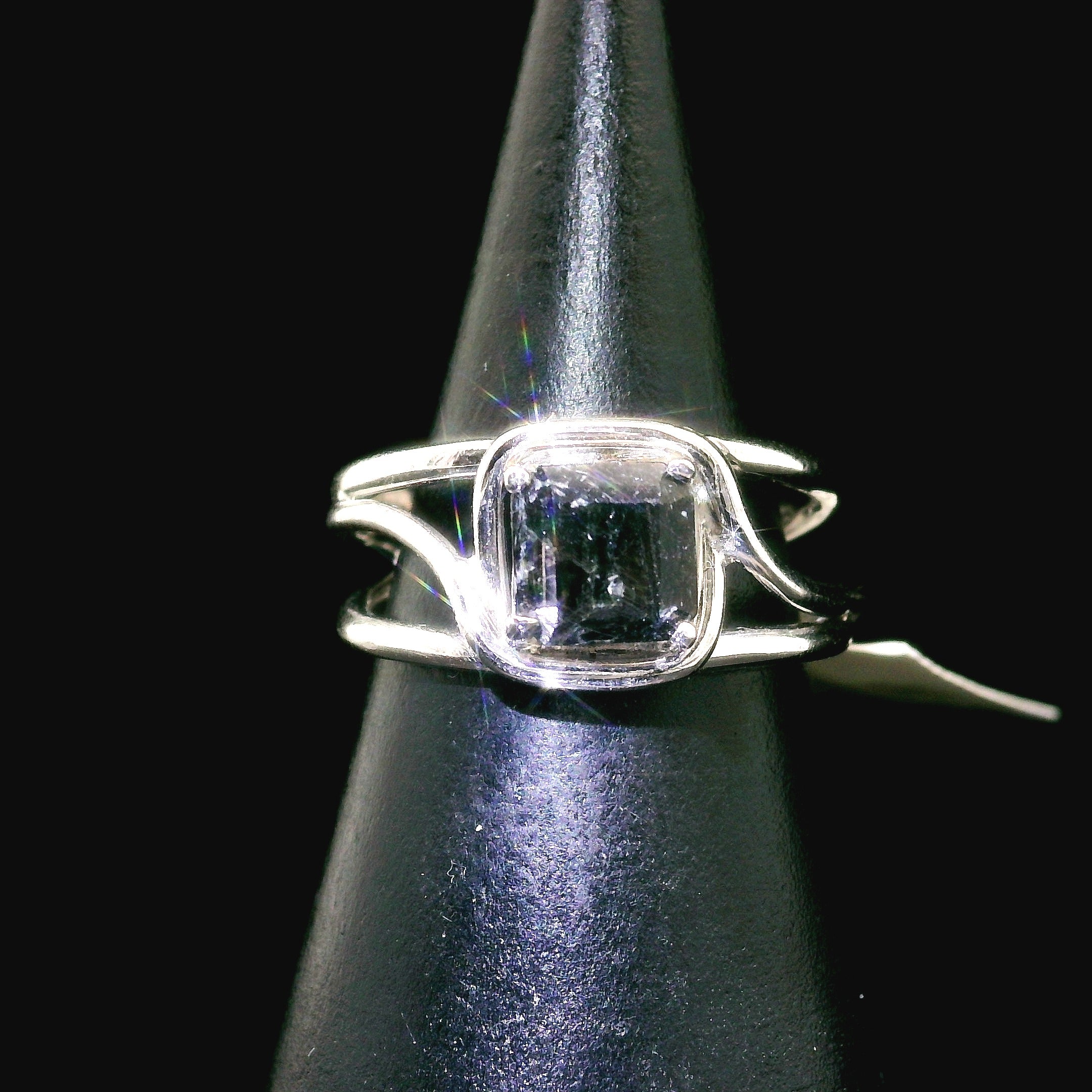 Hypersthene Faceted Midi Cuff Ring .925 Silver for Manifesting Magic, Healing your Shadows and Prophetic Vision