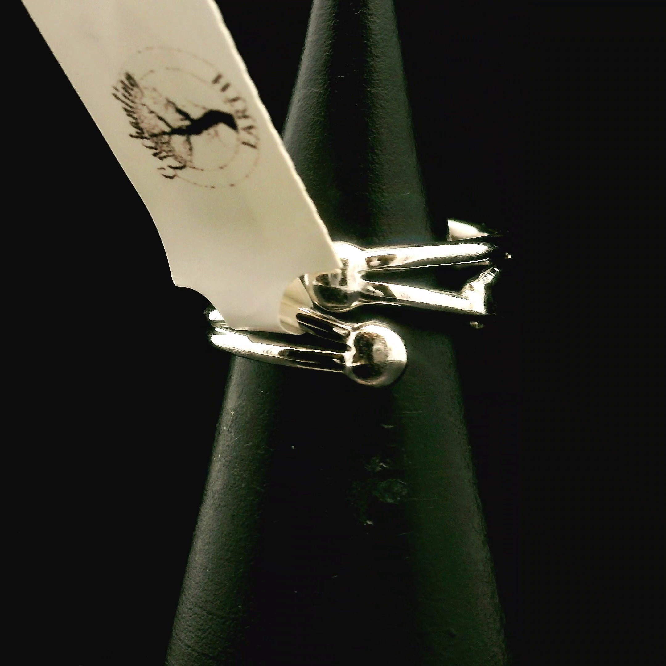 Botswana Agate Faceted Midi Cuff Ring .925 Silver for Hope, Protection and Strength