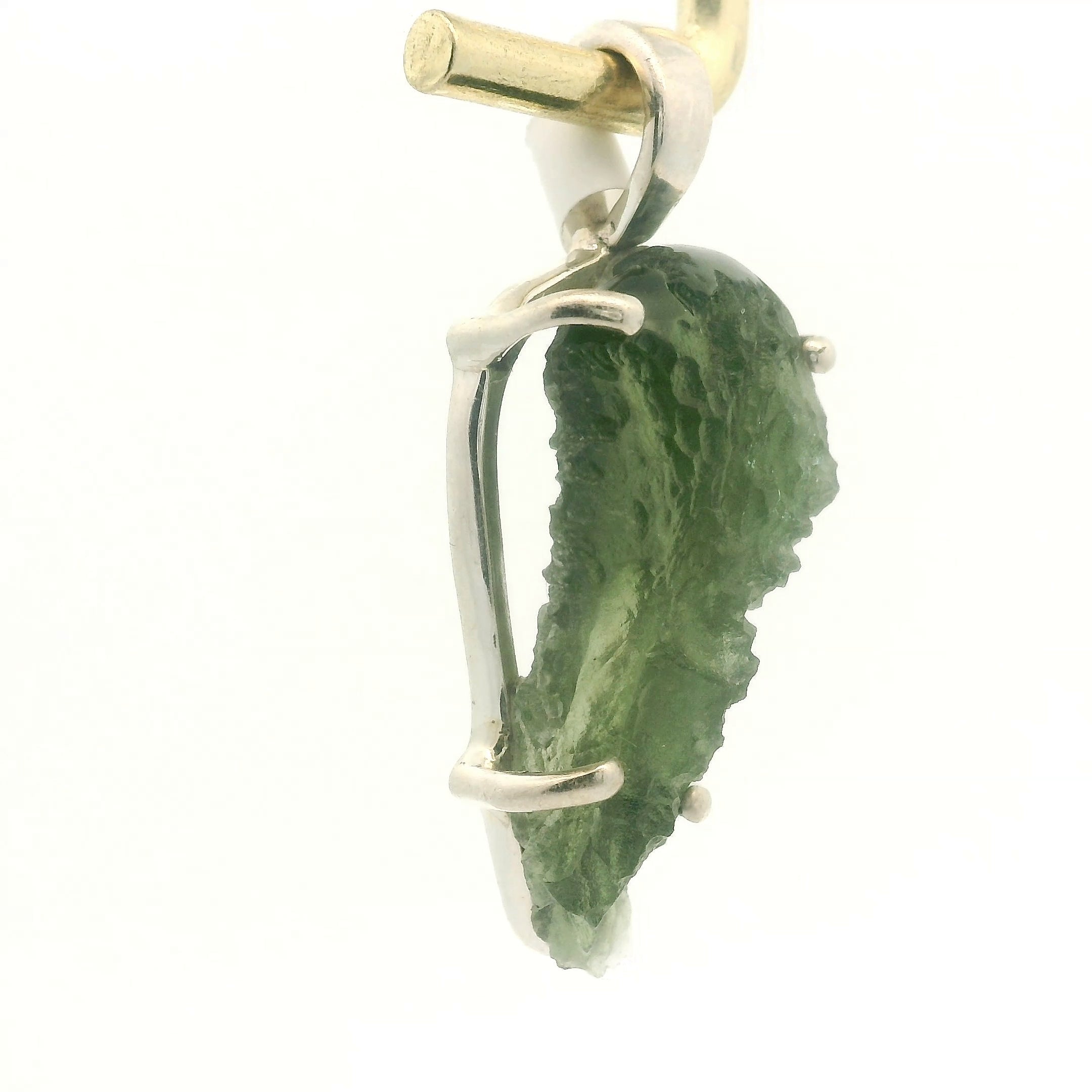 Moldavite Pendant .925 Silver for Manifesting Miracles