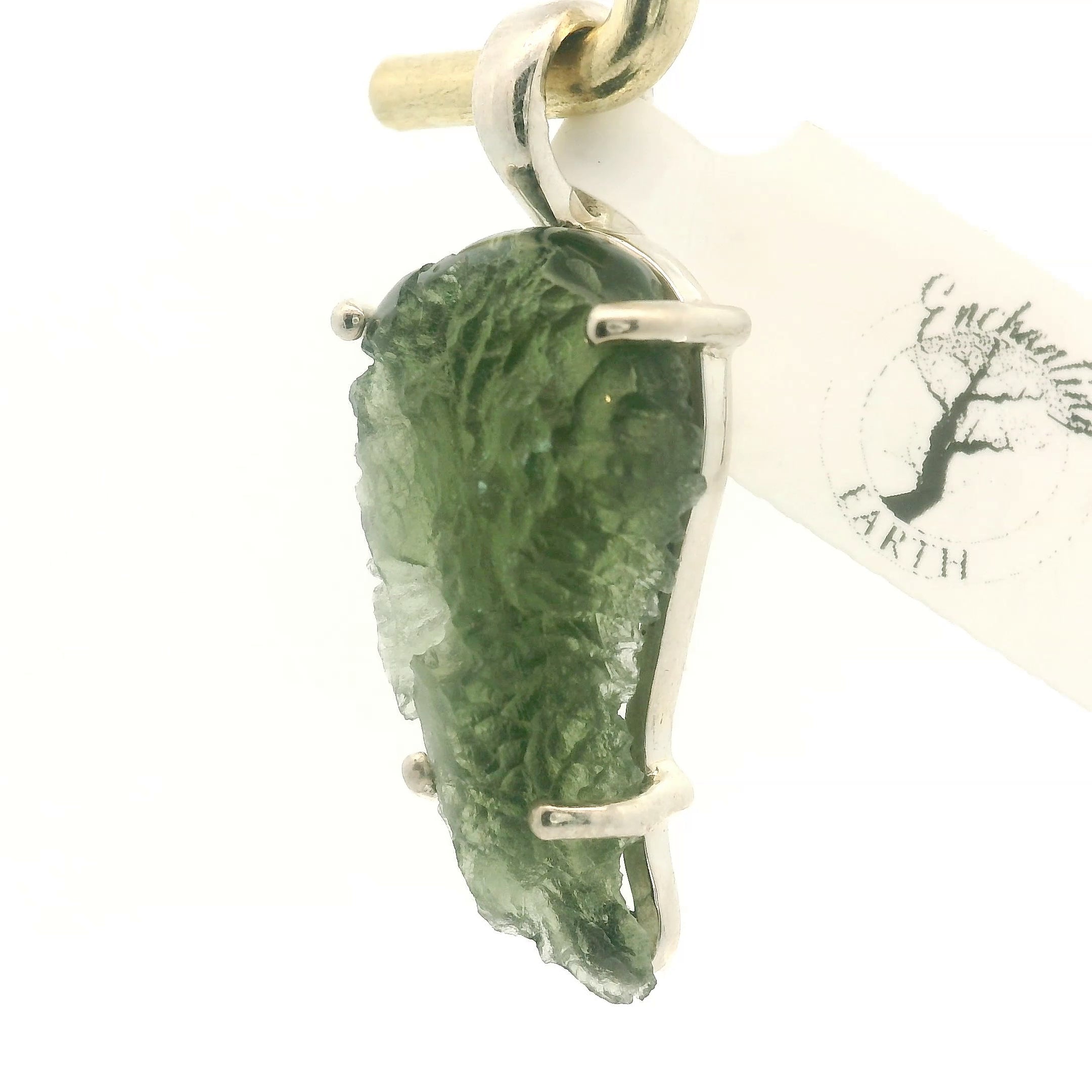 Moldavite Pendant .925 Silver for Manifesting Miracles