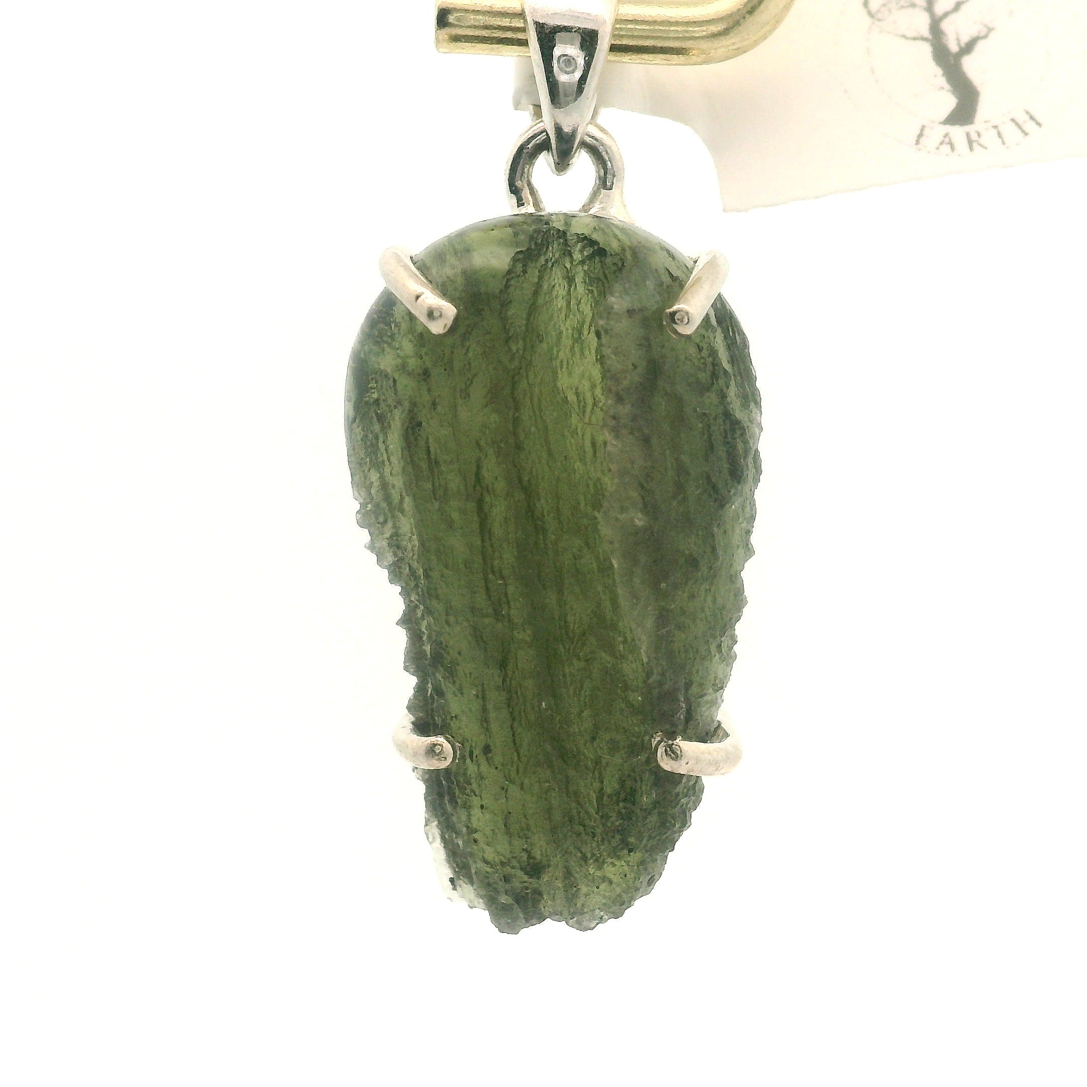 Moldavite Pendant .925 Silver for Manifesting Miracles