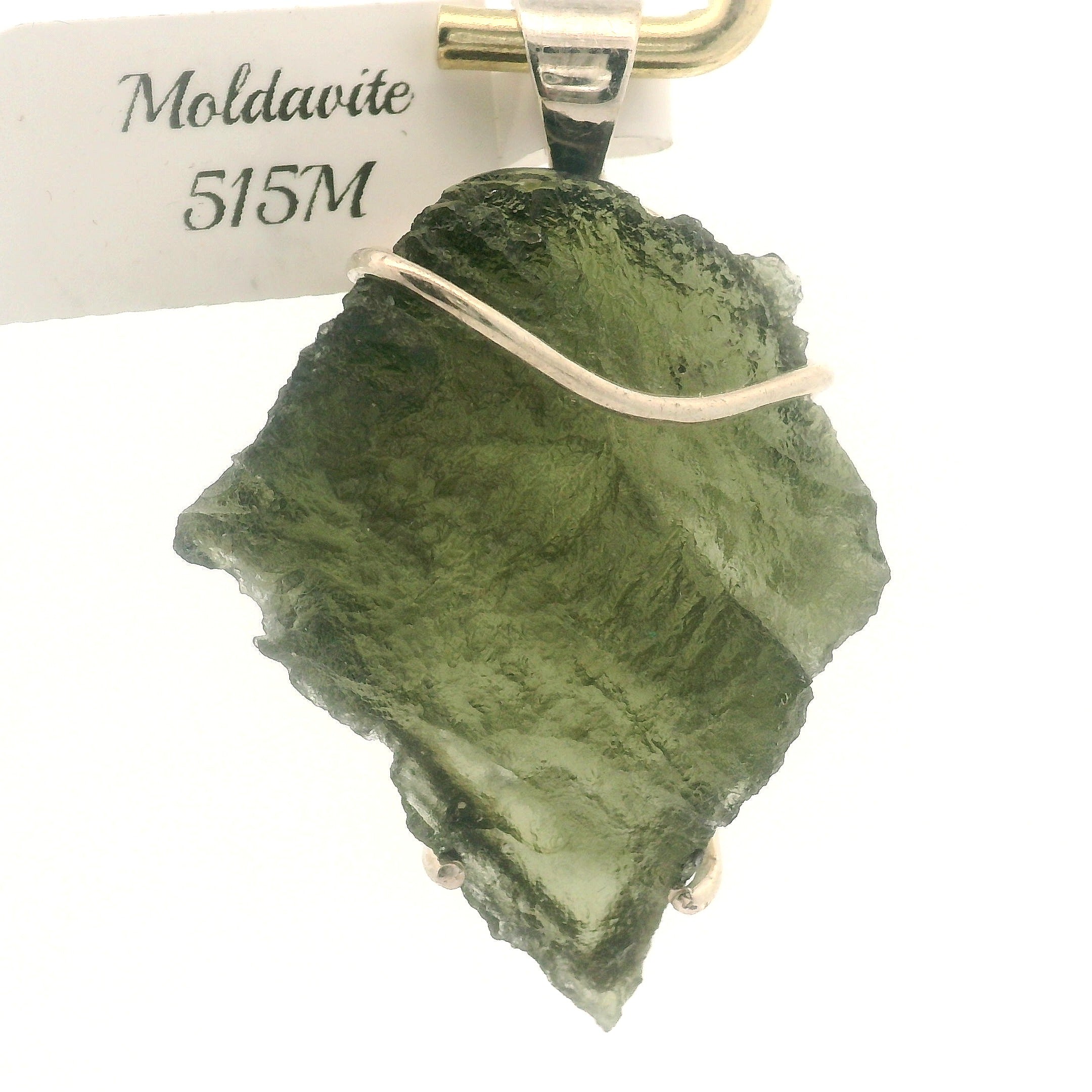 Moldavite Pendant .925 Silver for Manifesting Miracles