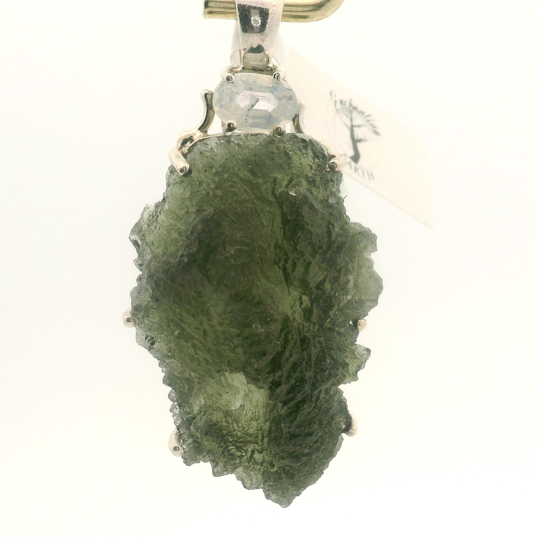 Moldavite Pendant .925 Silver for Manifesting Miracles