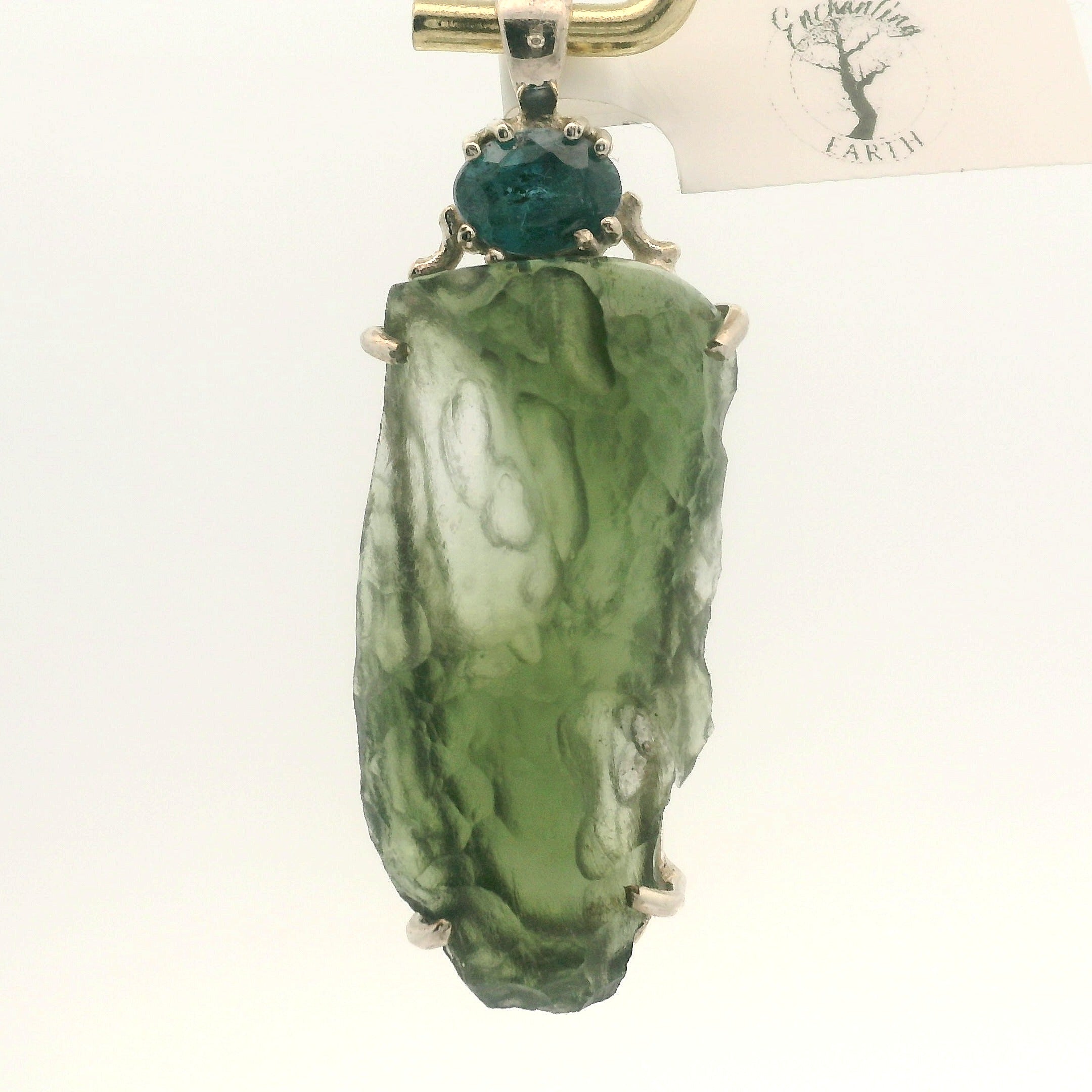 Moldavite Pendant .925 Silver for Manifesting Miracles