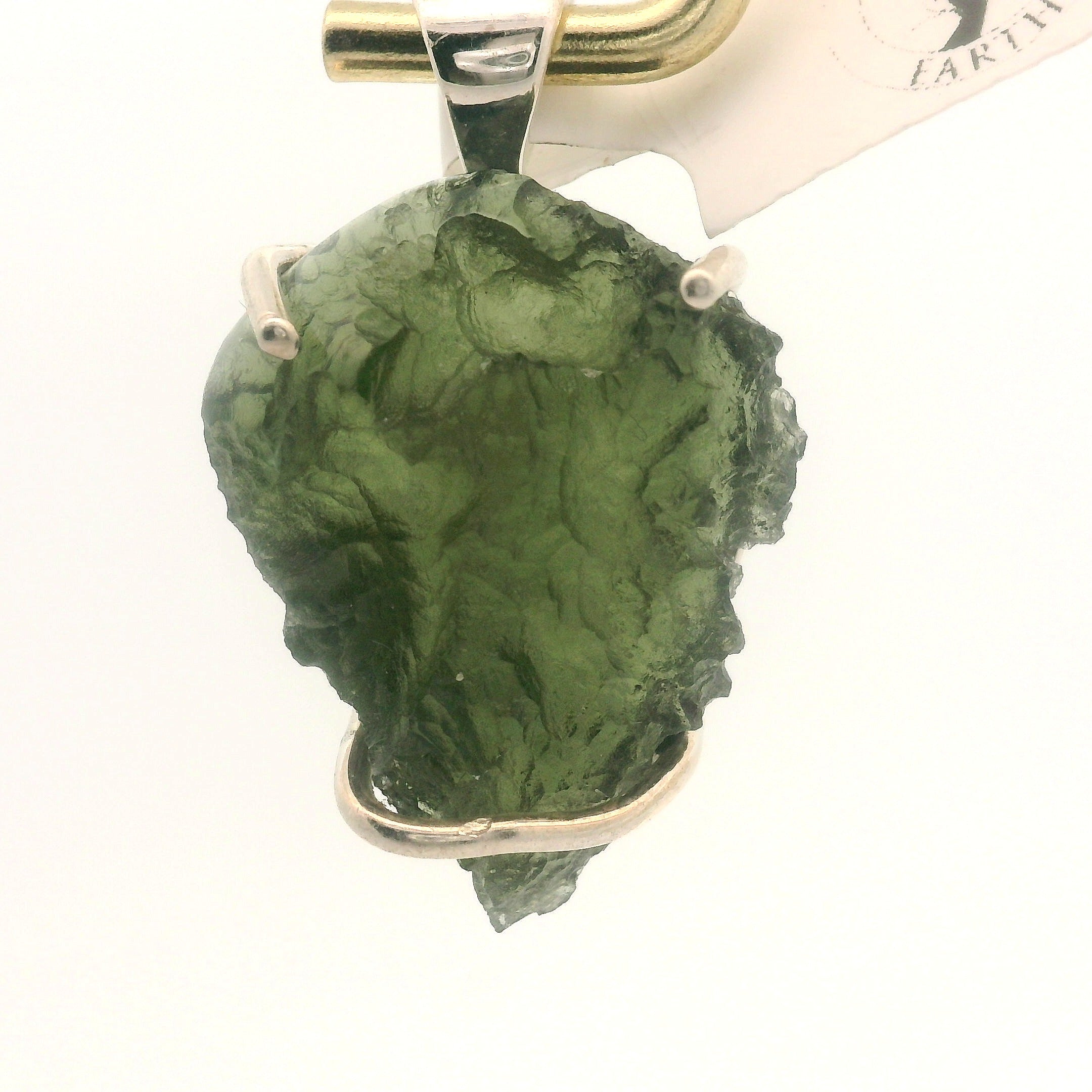 Moldavite Pendant .925 Silver for Manifesting Miracles